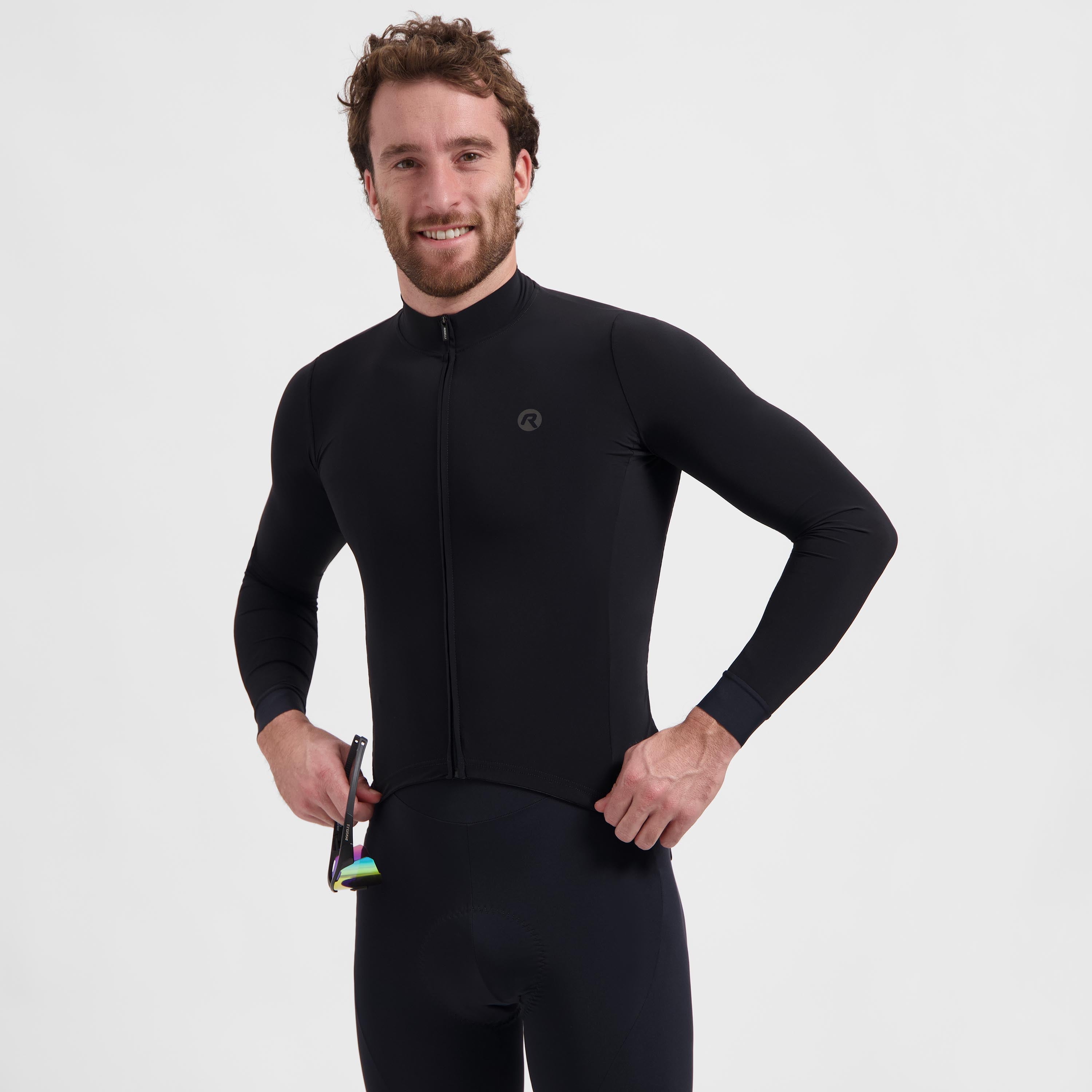 Signature Light Fietsshirt Lange Mouw Heren - Zwart