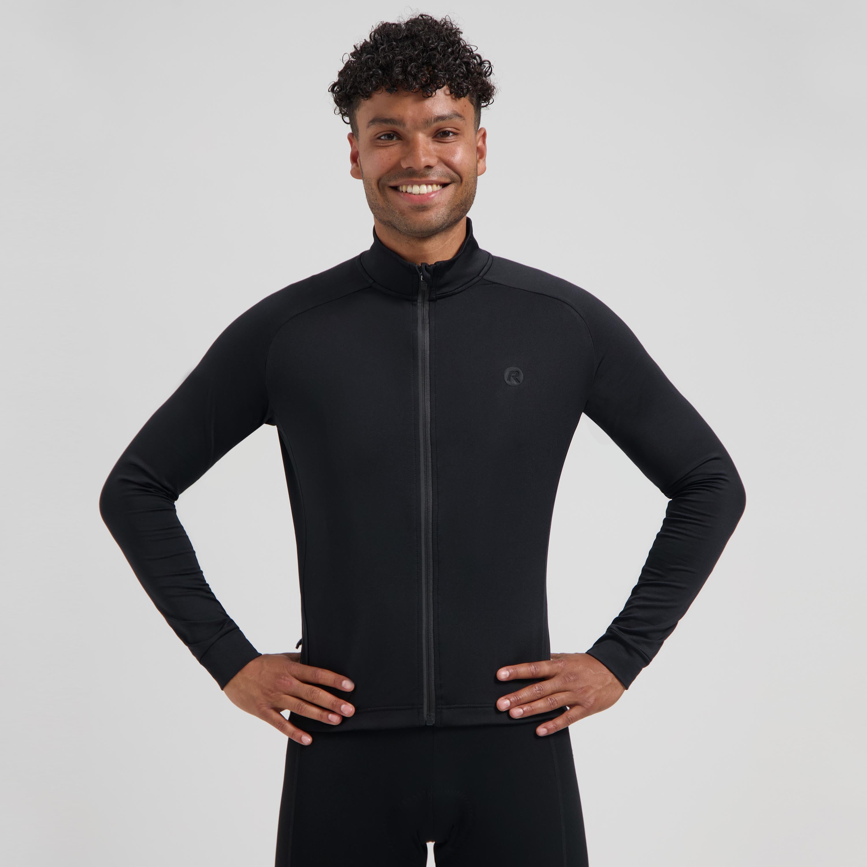 Essential II bicycle shirt long sleeve Men - Black