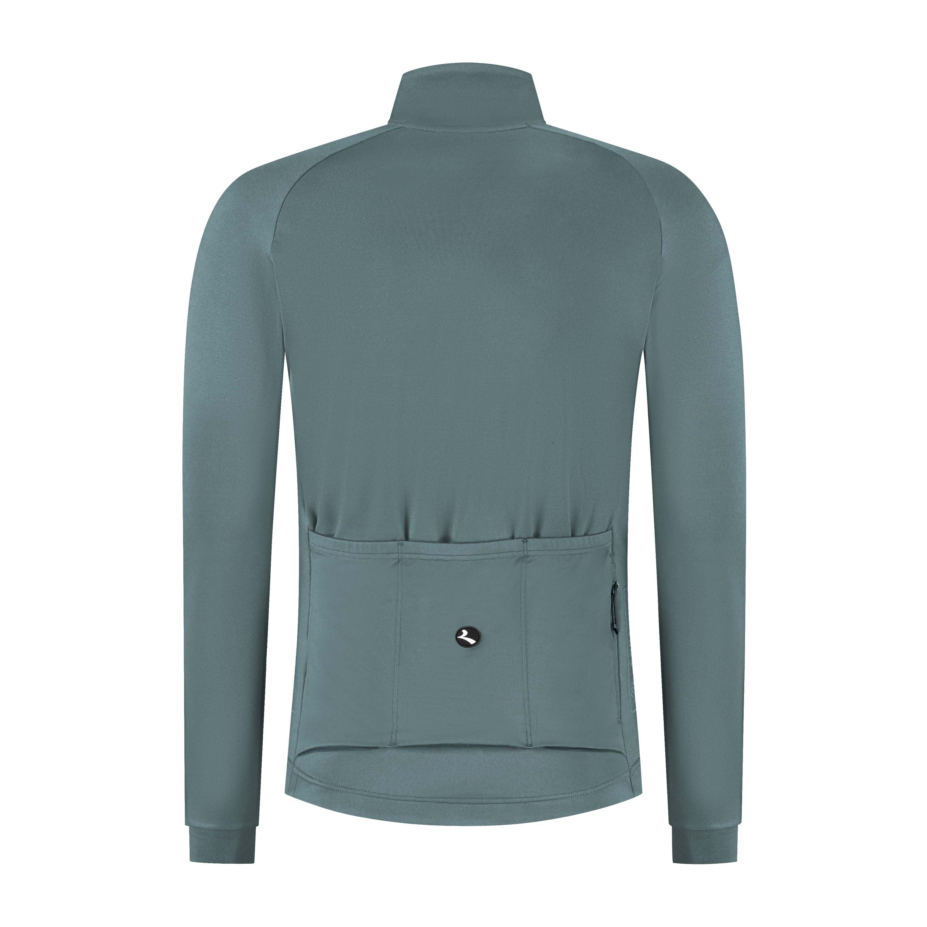 Rogelli Essential II L/S fietsshirt heren grey achterkant.