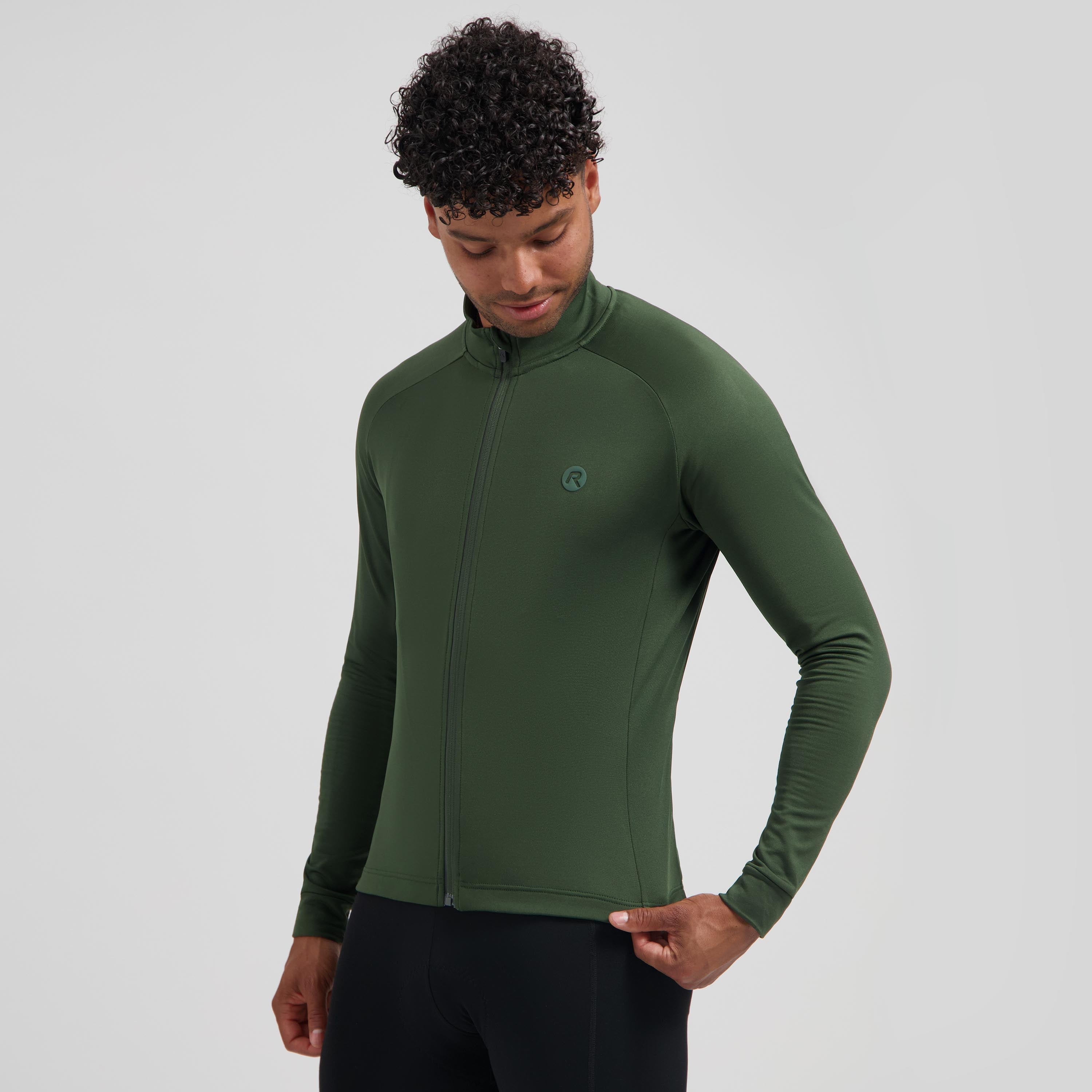 Essential II bicycle shirt long sleeve Men - Army green