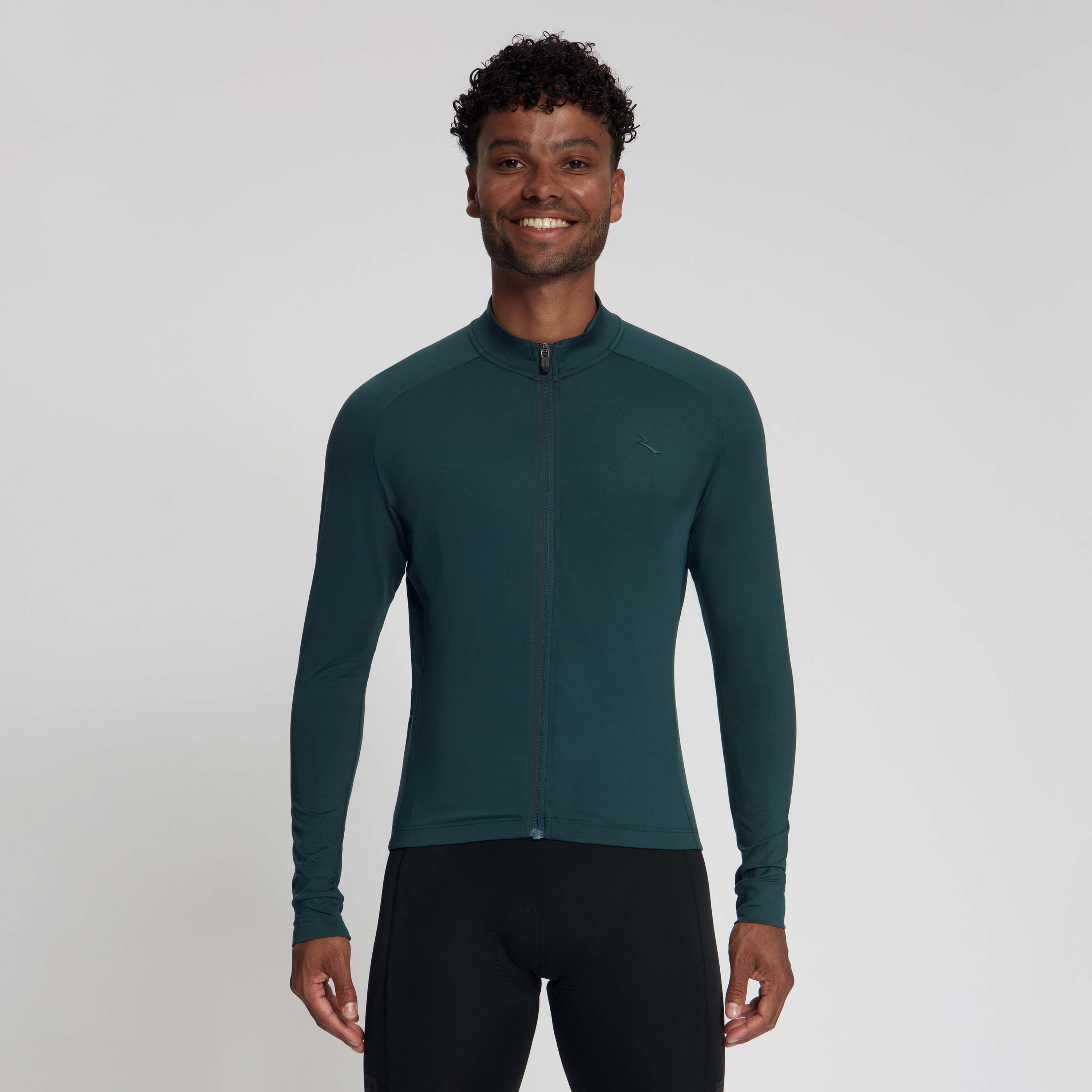 Rogelli Essential light fietsshirt blauw heren gedragen voorkant.