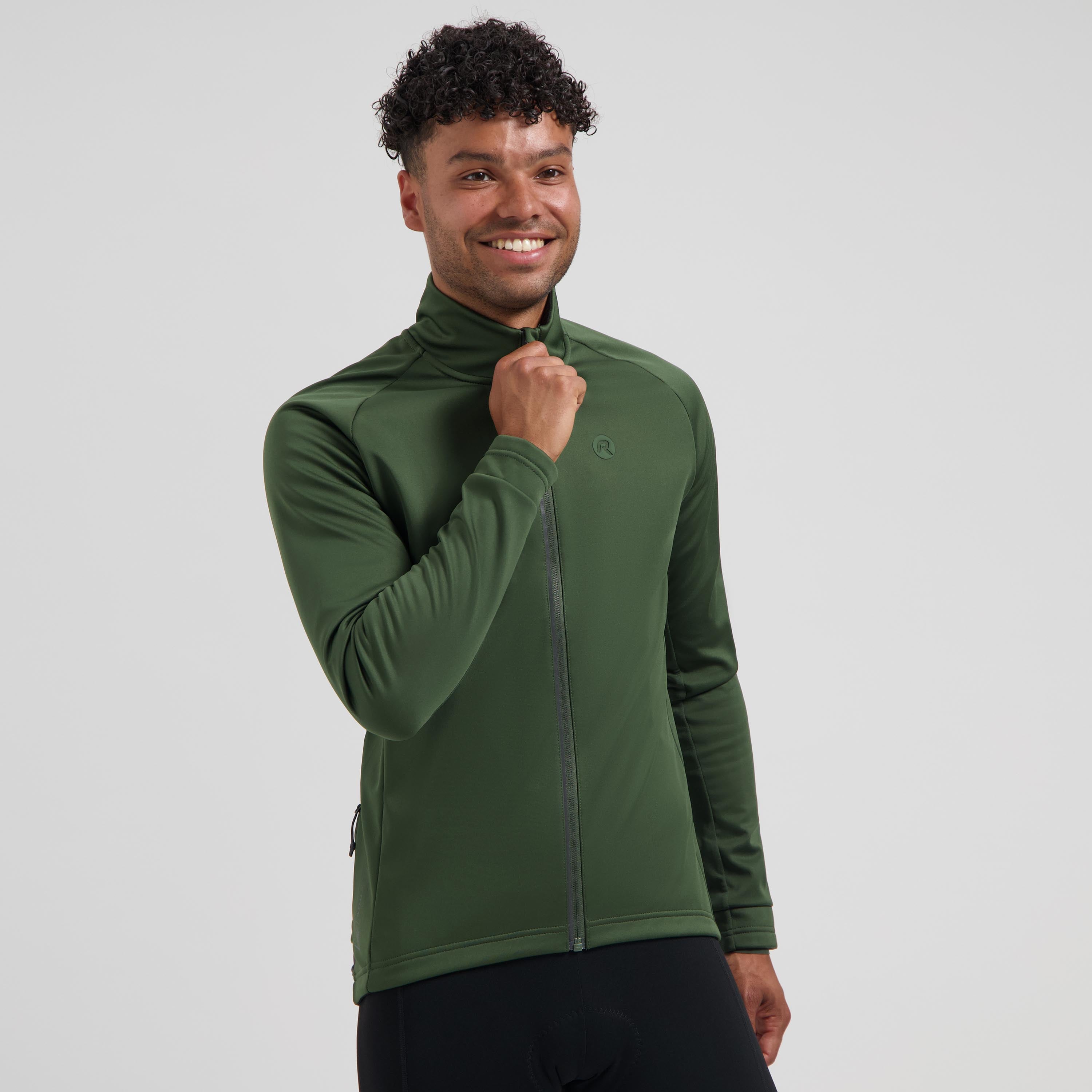 Essential II Winter bicycle jacket Men - Army green