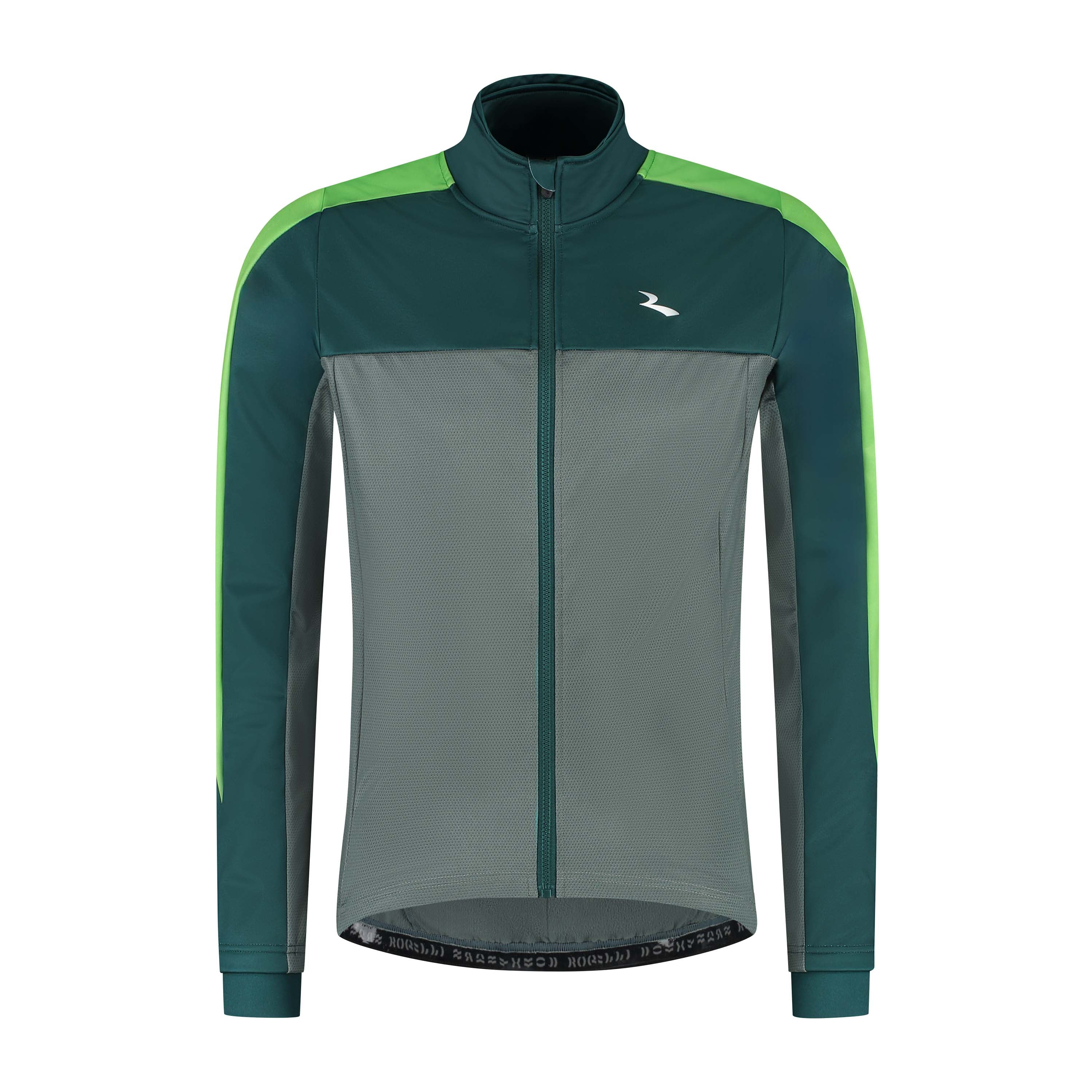 Rogelli Freeze winter fietsjack heren pine/groen voorkant.