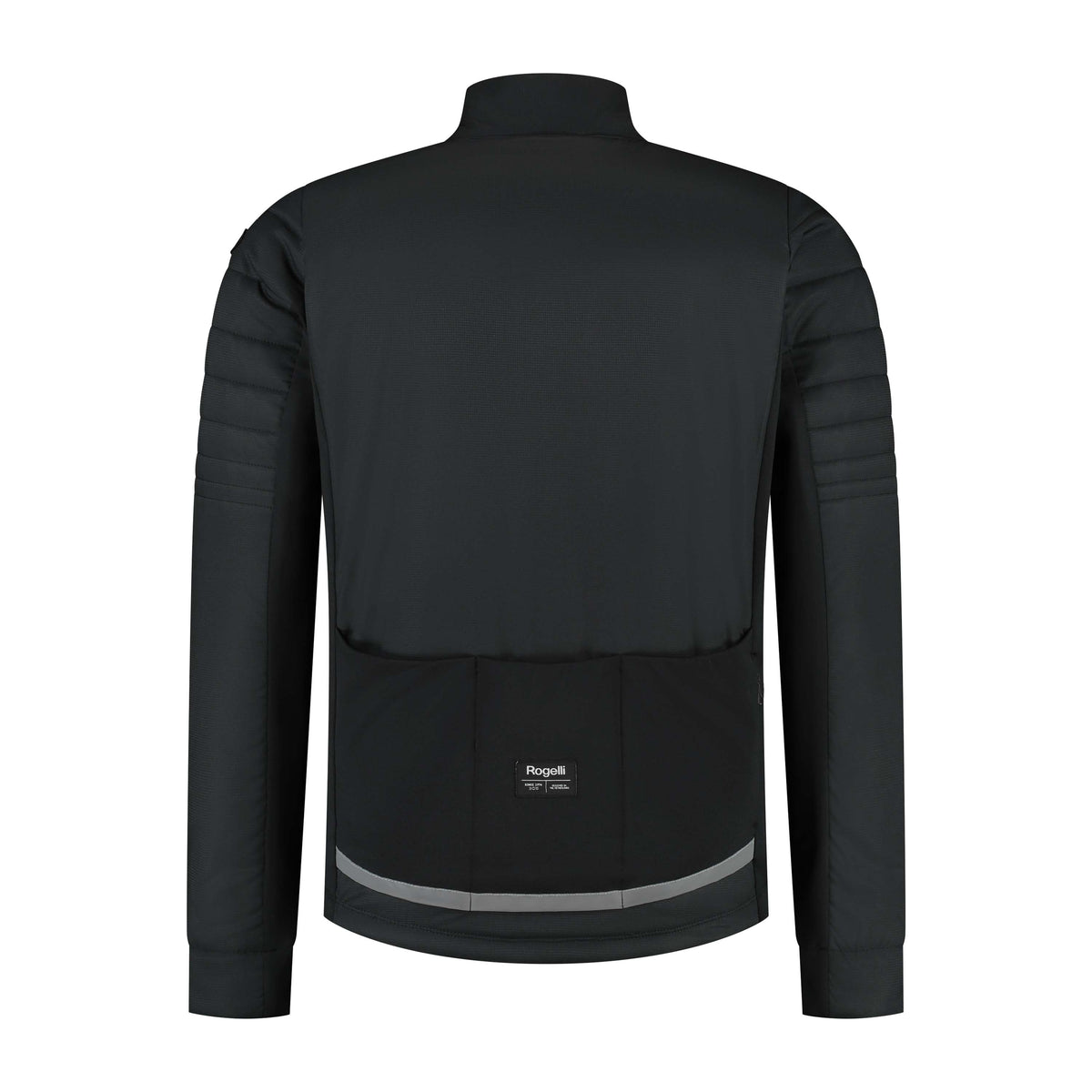 Rogelli Element winter fietsjack heren zwart achterkant.