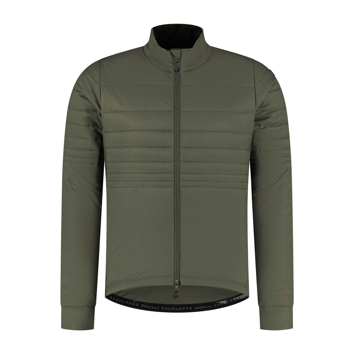 Rogelli Element winter fietsjack heren legergroen voorkant.