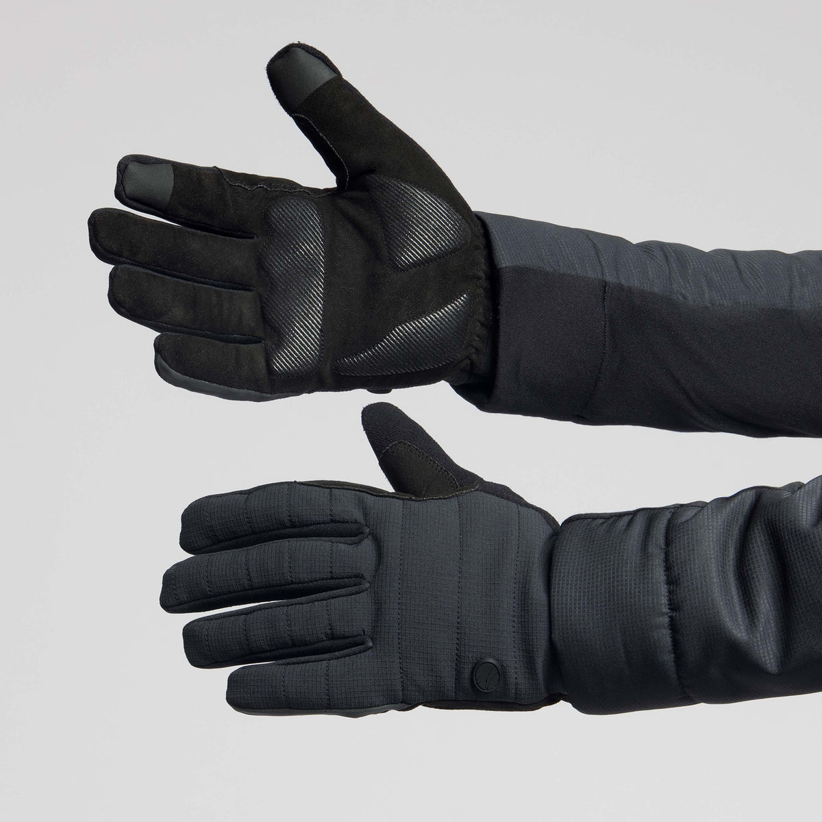 Rogelli Element padded winterhandschoen unisex zwart studiofoto.