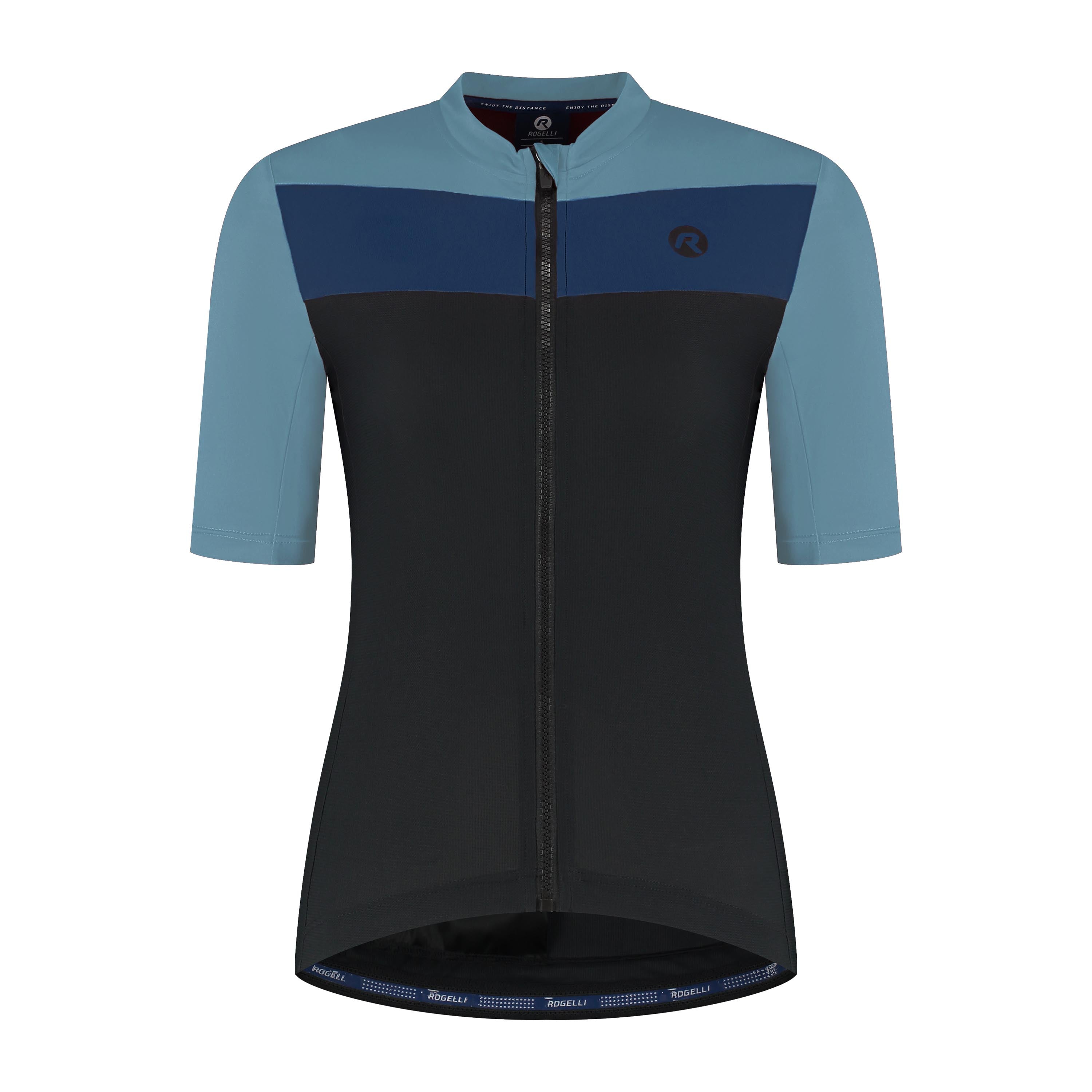 Core Block bicycle shirt ladies - black/light blue/dark blue