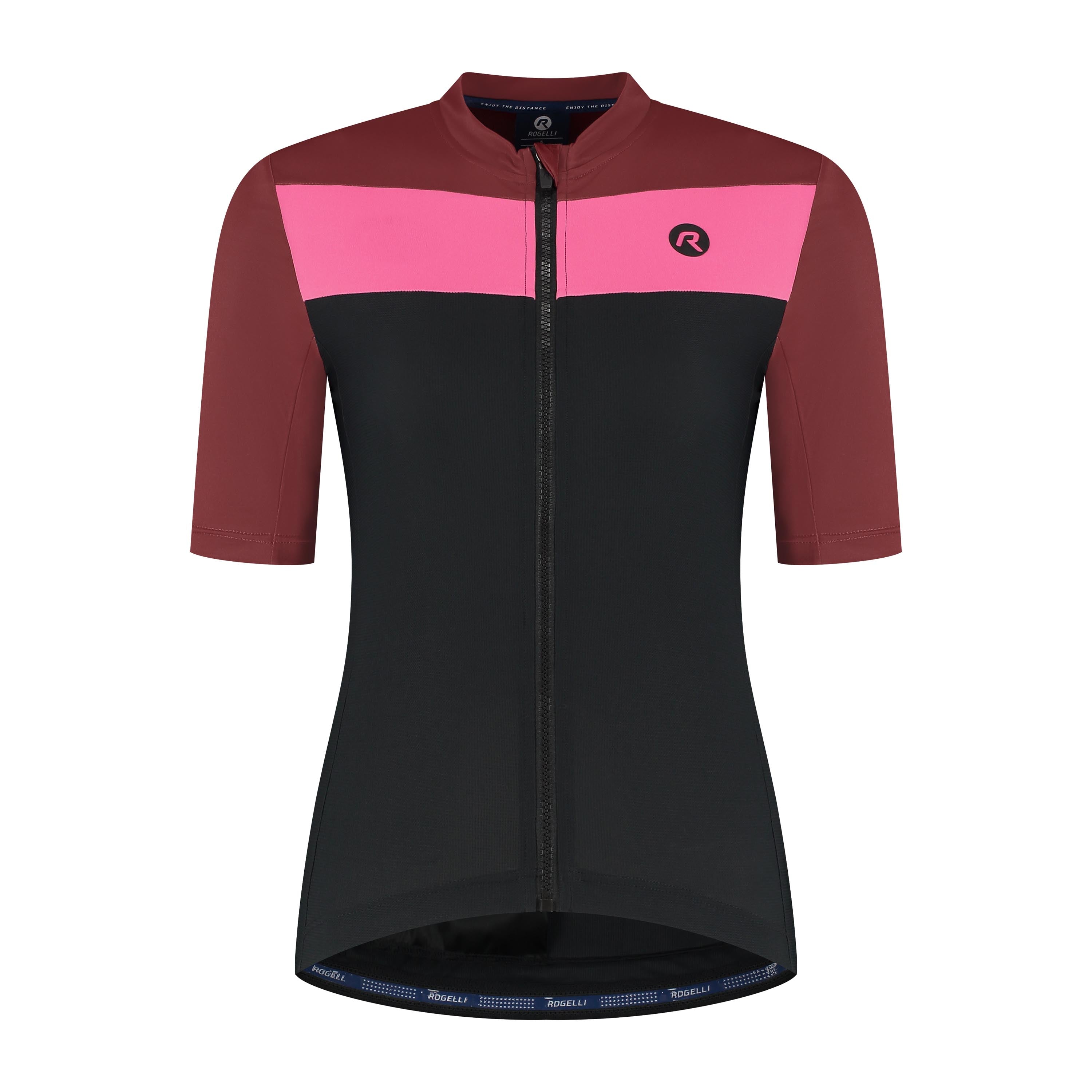 Core Block Bicycle Shirt Ladies - Black/Bordeaux/Pink