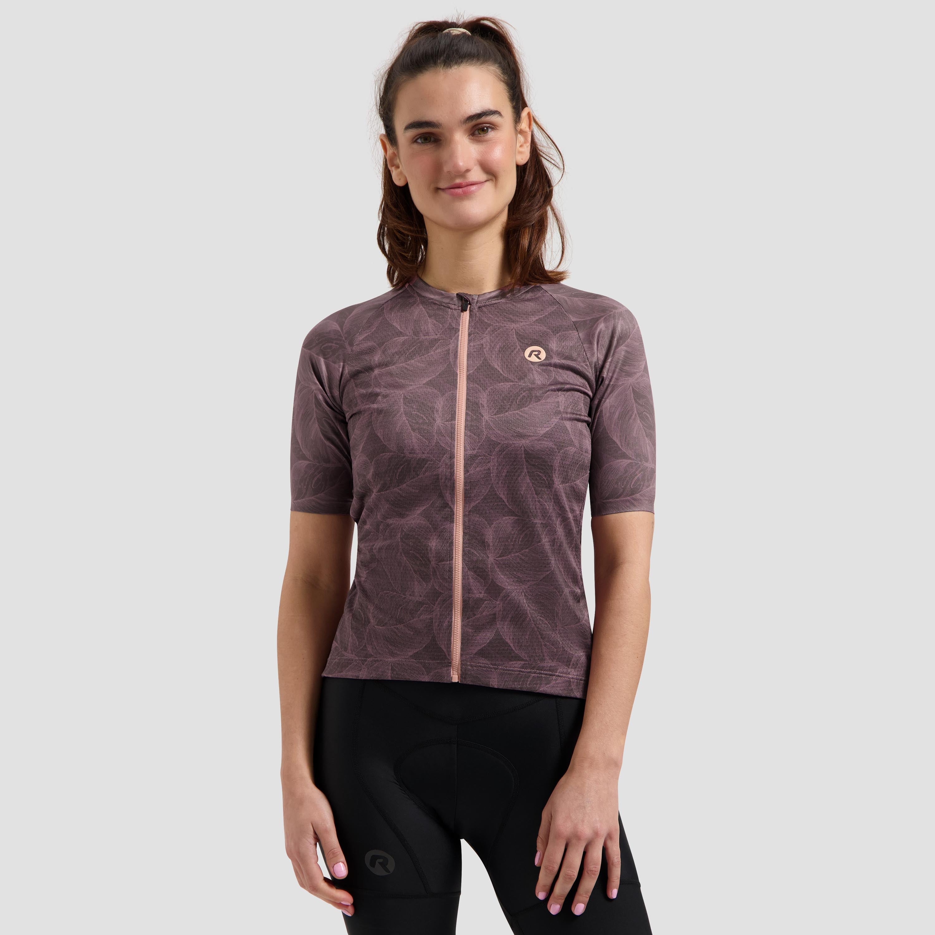 Essential Graphic II bicycle shirt ladies - Bordeaux/Koraal