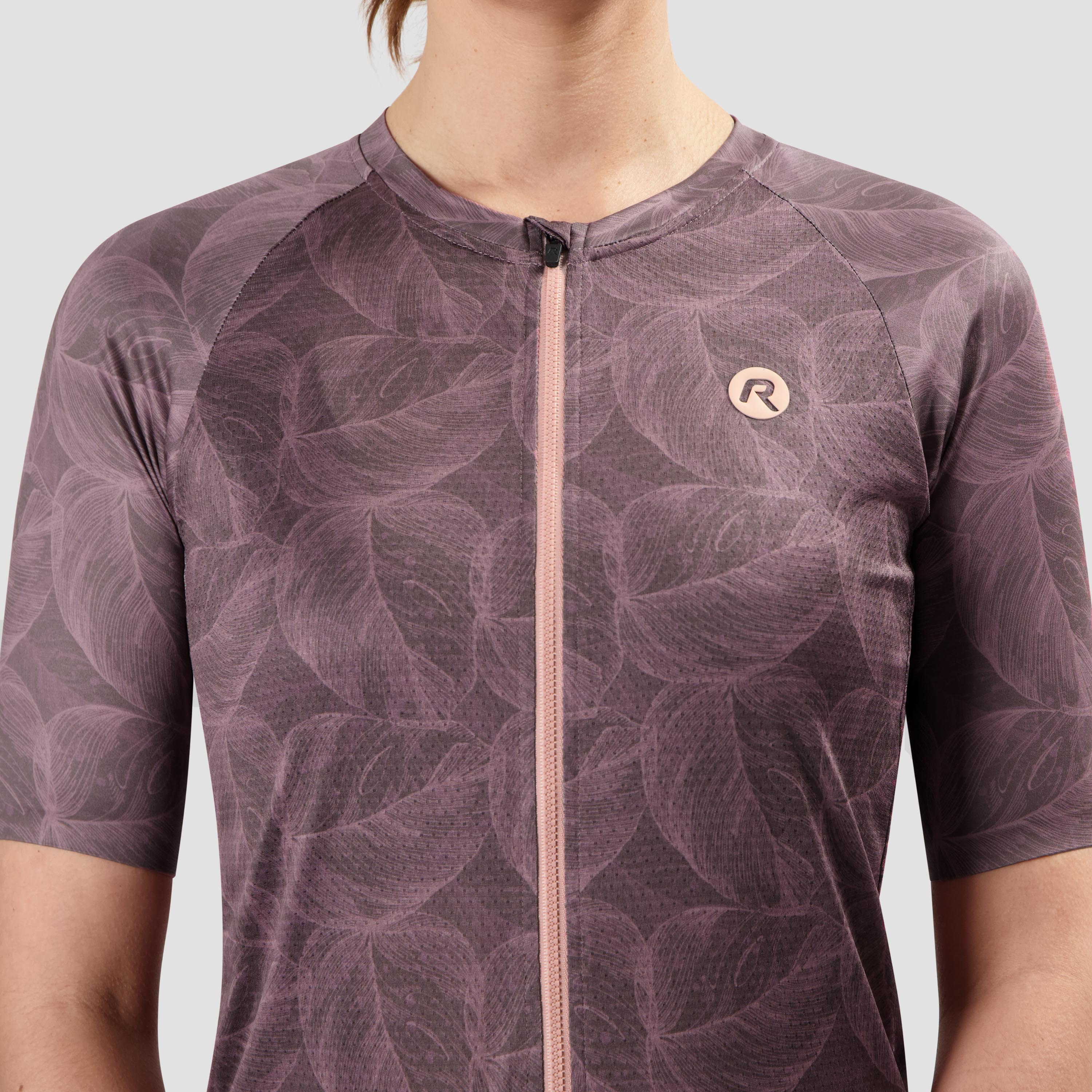 Essential Graphic II bicycle shirt ladies - Bordeaux/Koraal