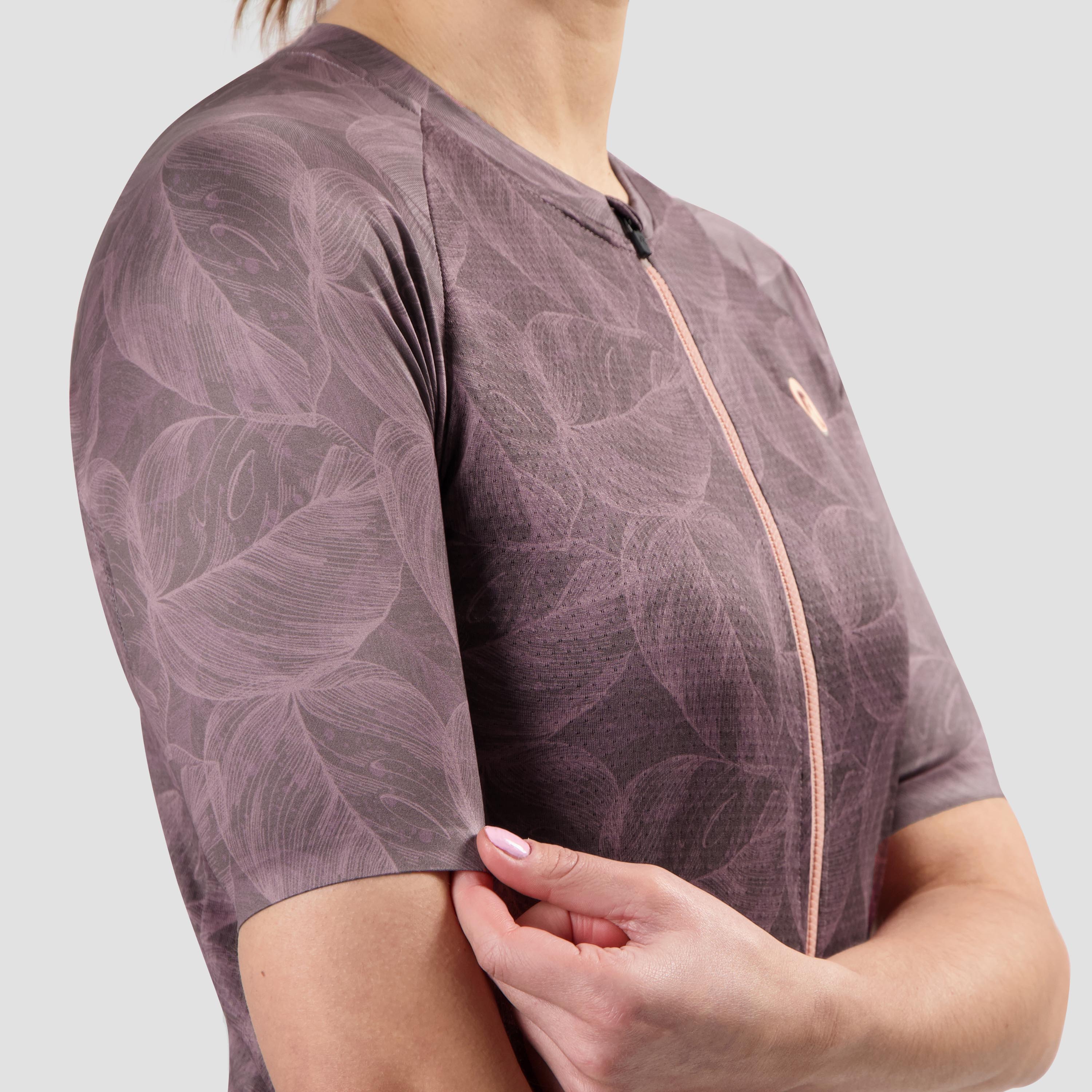 Essential Graphic II bicycle shirt ladies - Bordeaux/Koraal