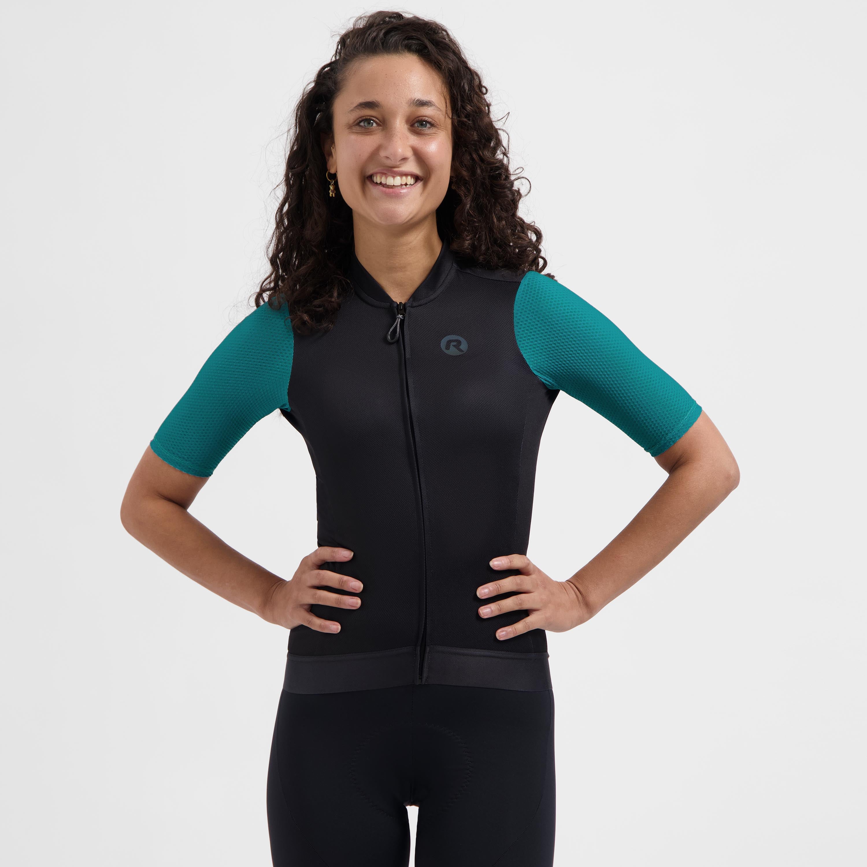 Fast Women's Cycling Jersey - Black/Teal/Pink