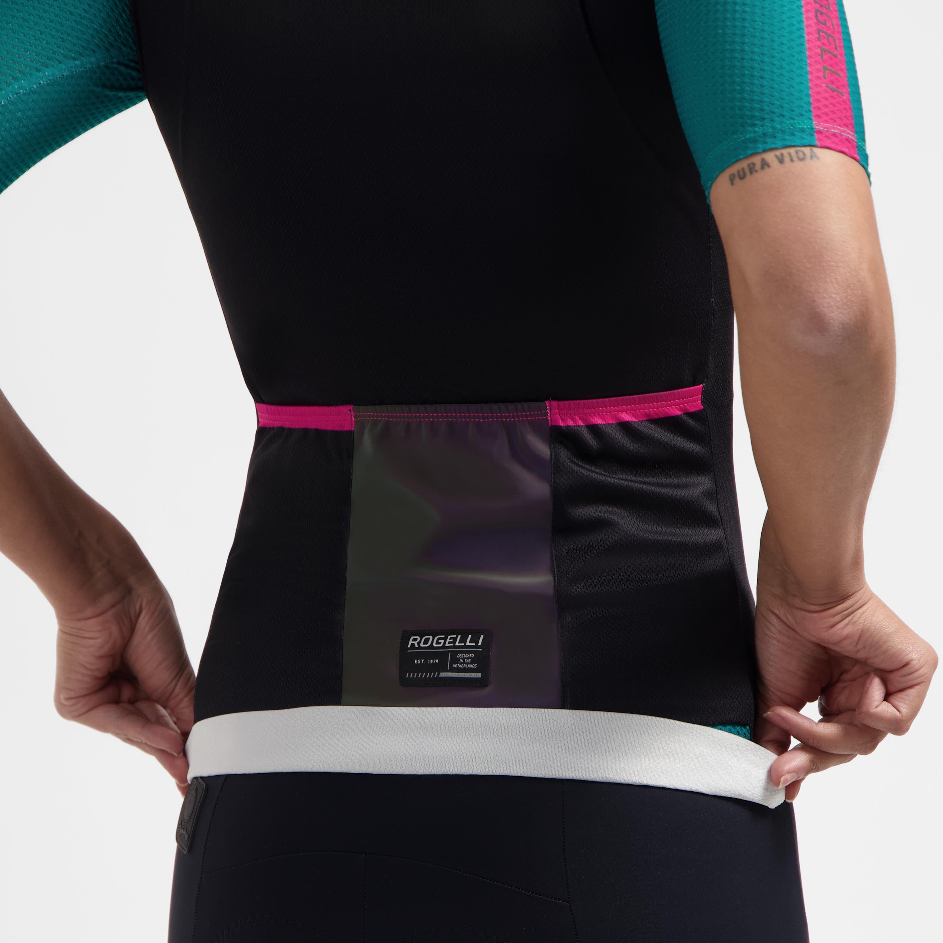 Fast Radtrikot Damen - Schwarz/Teal/Rosa