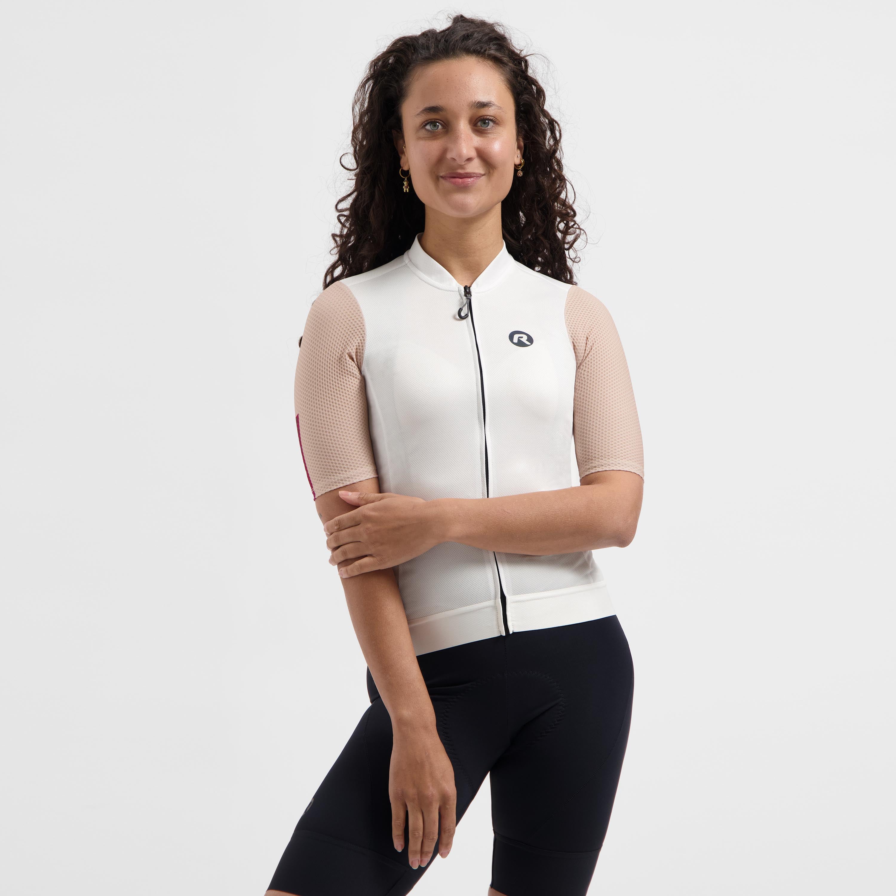 Fast Women's Cycling Jersey - Sand/Dusty Pink/Cherry