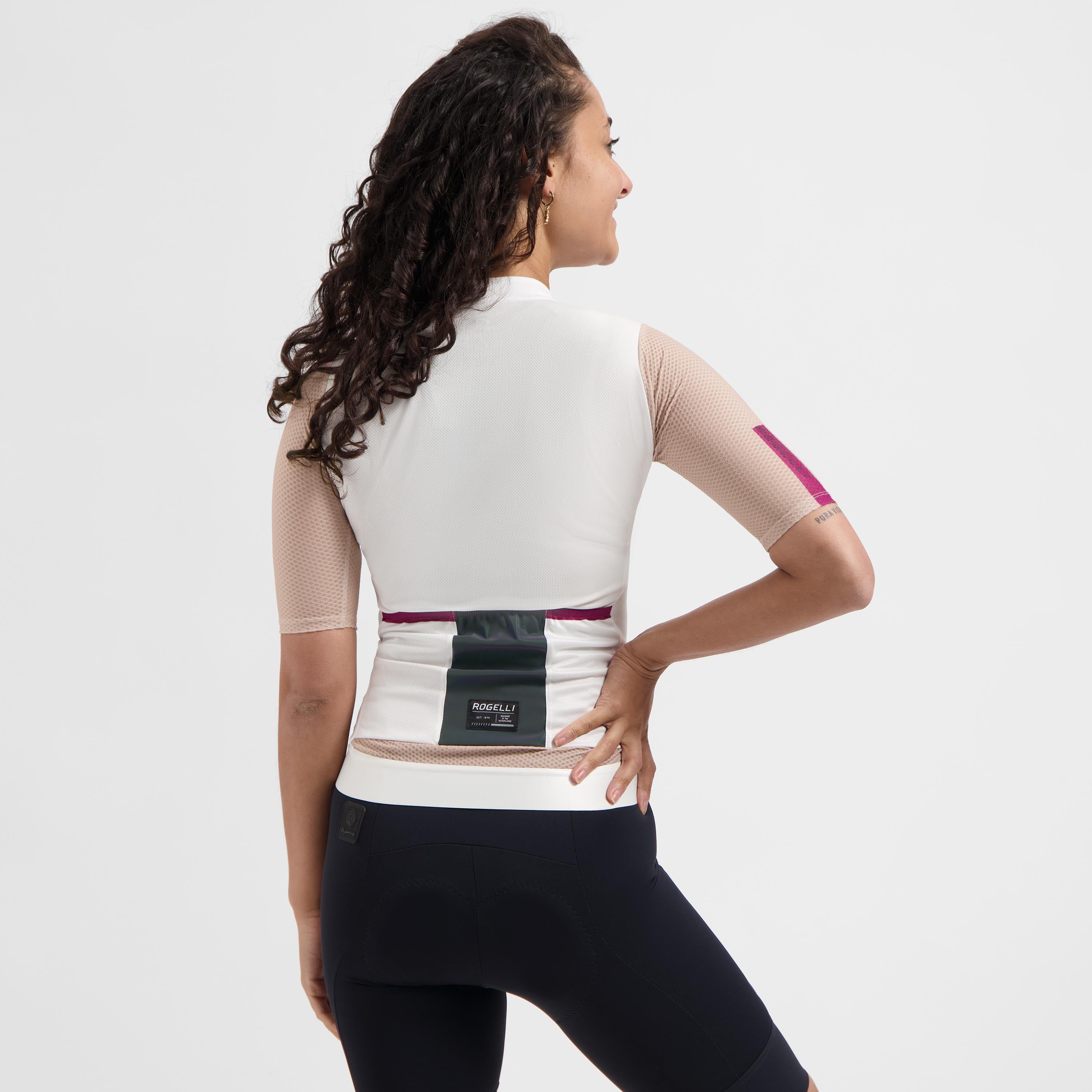 Fast Women's Cycling Jersey - Sand/Dusty Pink/Cherry