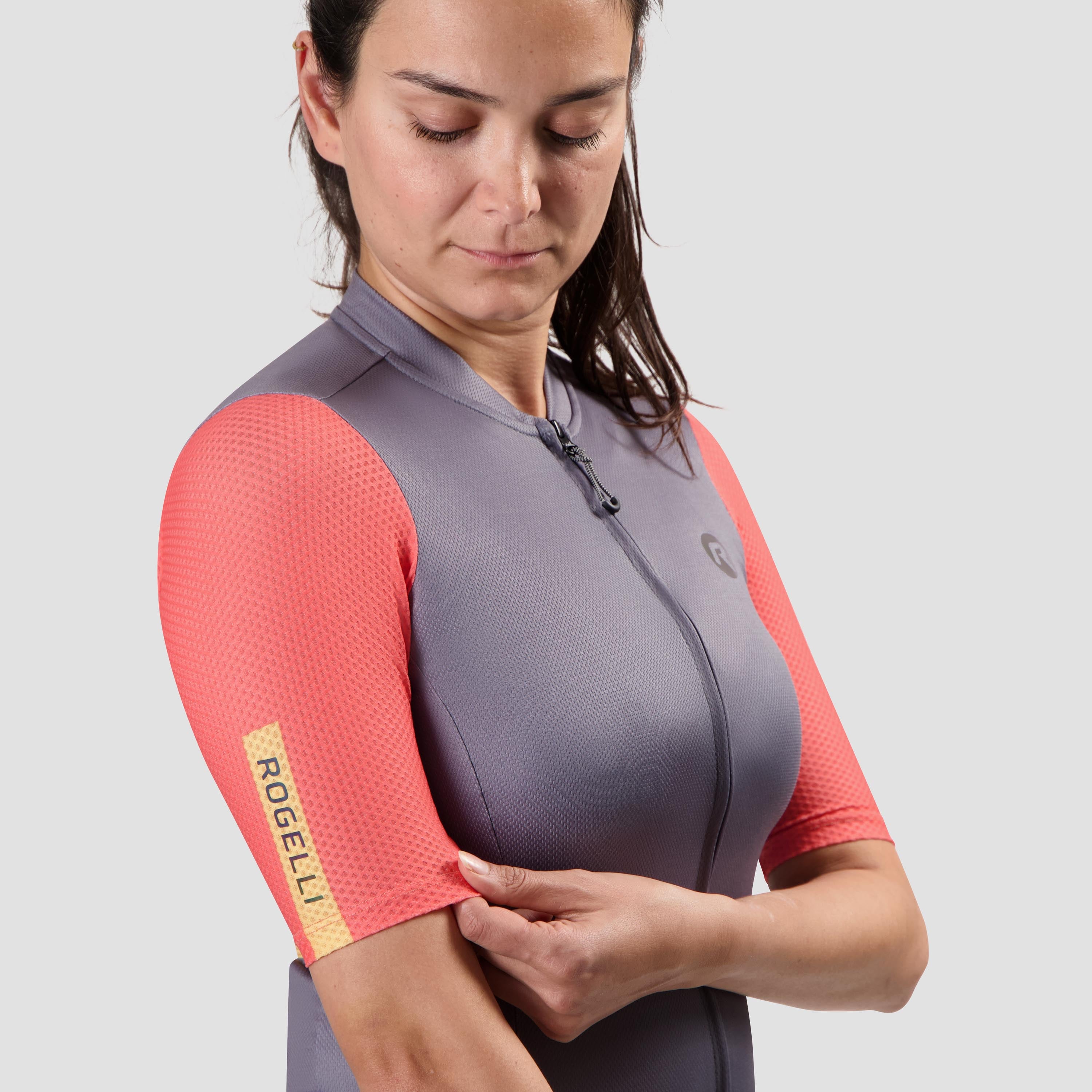 Fast bicycle shirt Ladies - Gray/Pink/Coral