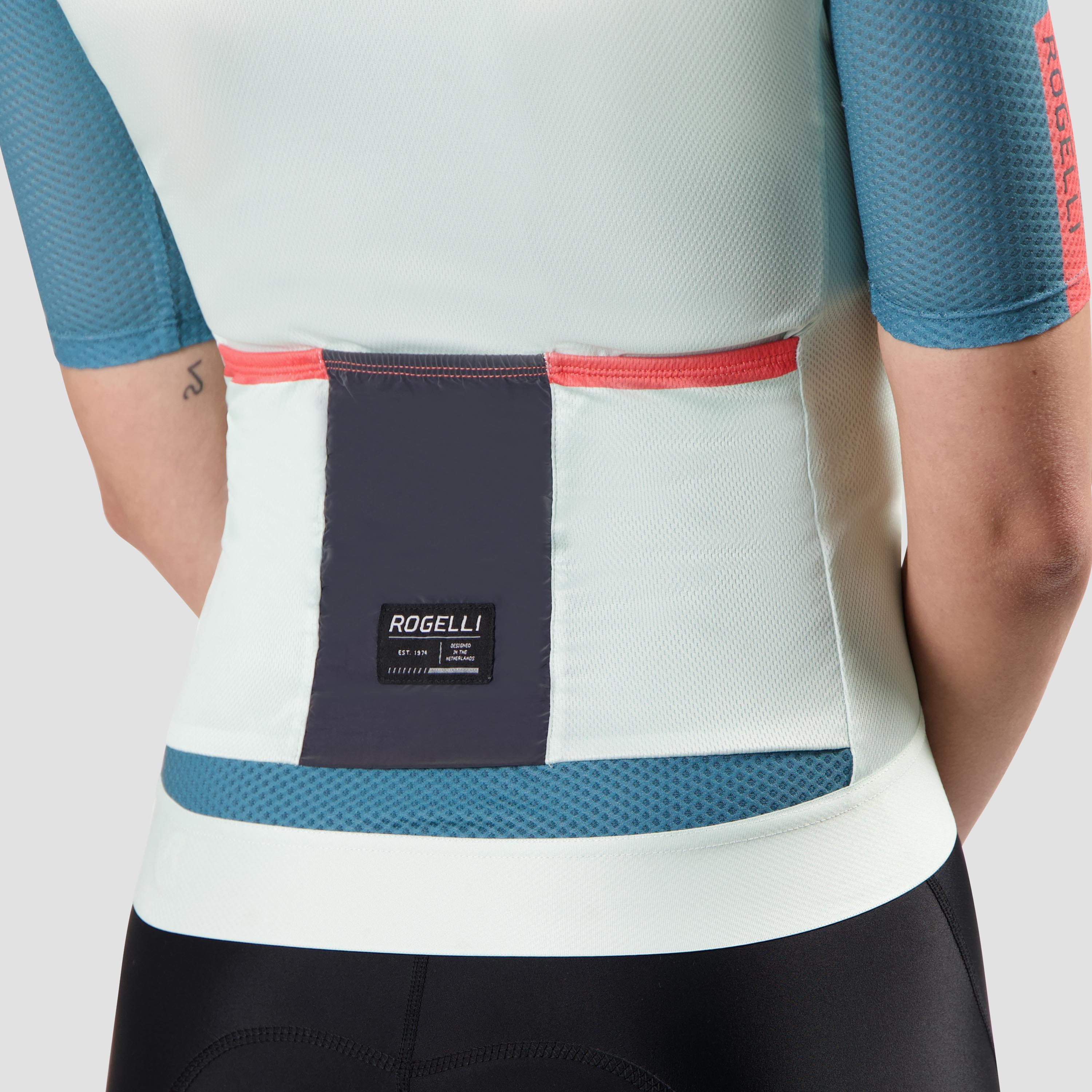 Fast bicycle shirt ladies - mint green/coral