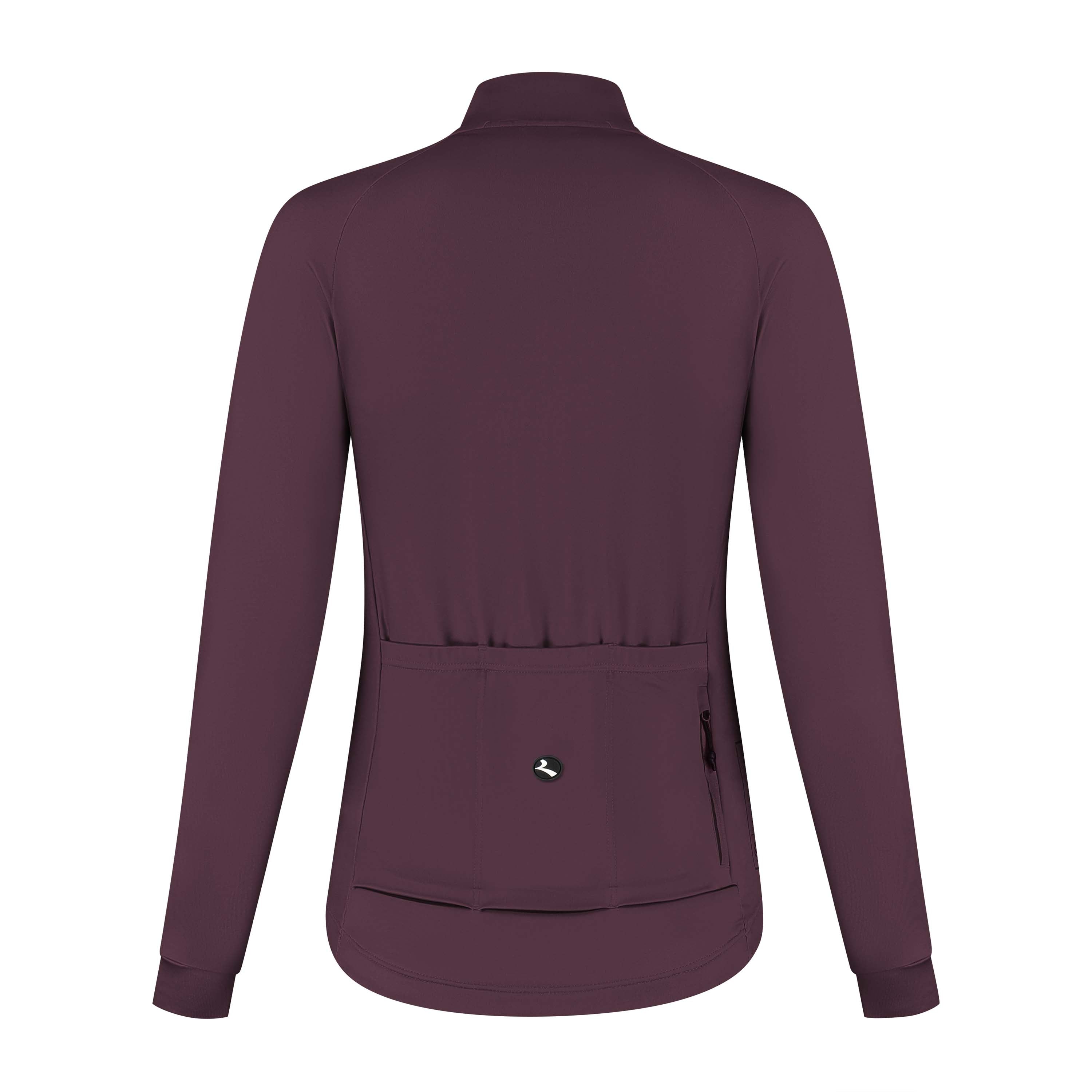 Essential II Radtrikot Langarm Damen - Aubergine