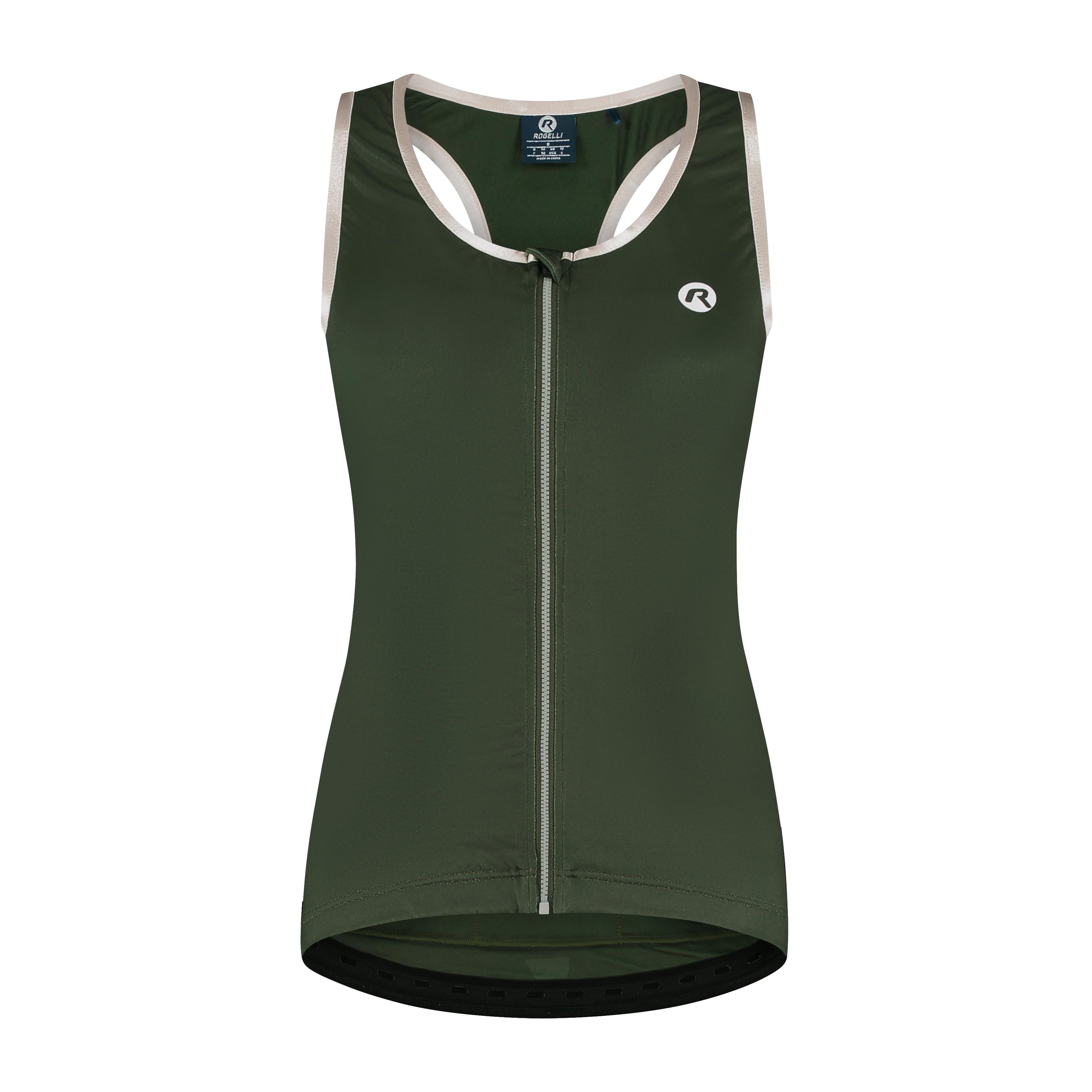 Abbey Tanktop Ladies - Army Groen/Taupe
