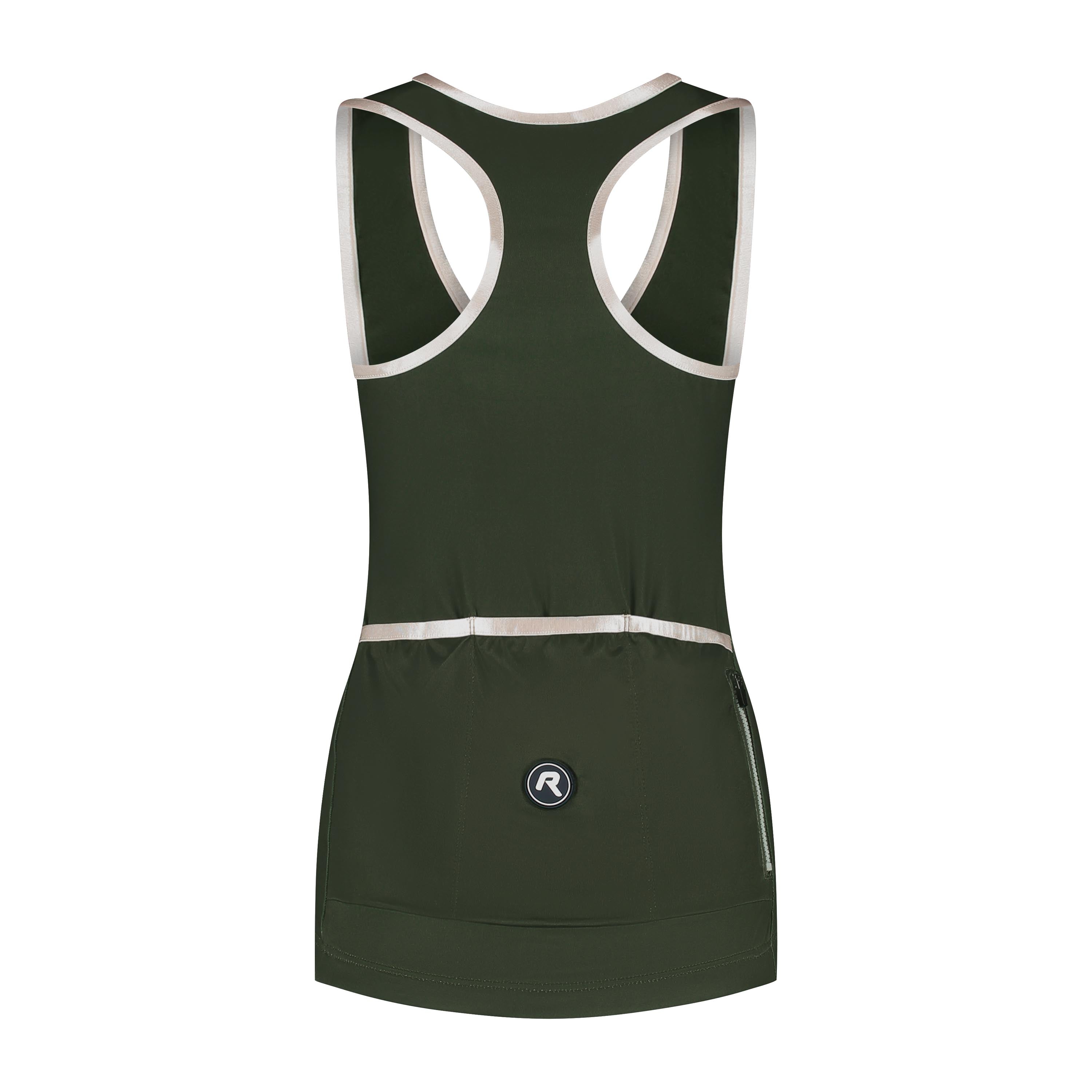 Abbey Tanktop Ladies - Army Groen/Taupe