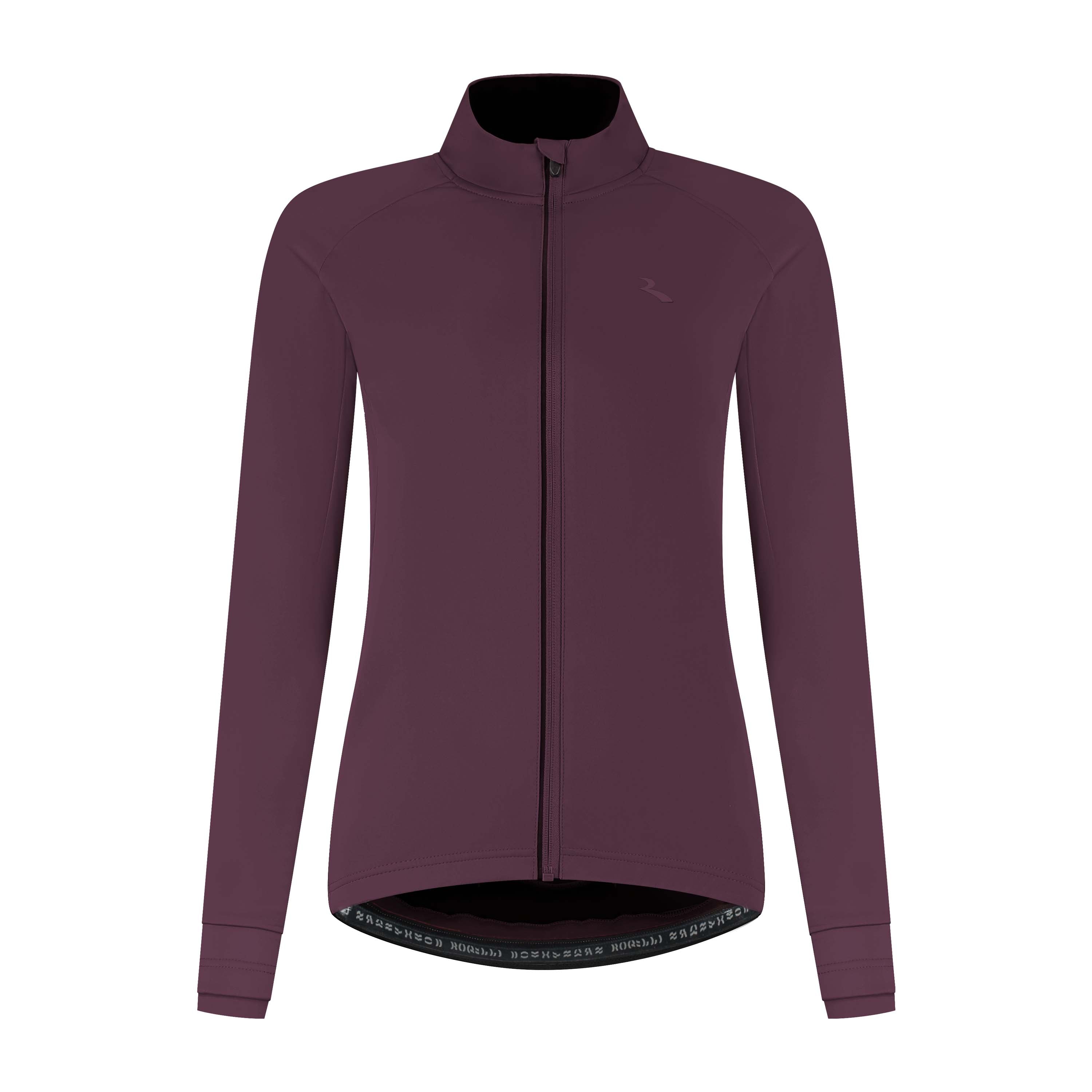 Rogelli Essential II winter fietsjack dames aubergine voorkant.