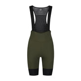 Rogelli Signature korte fietsbroek dames groen voorkant.