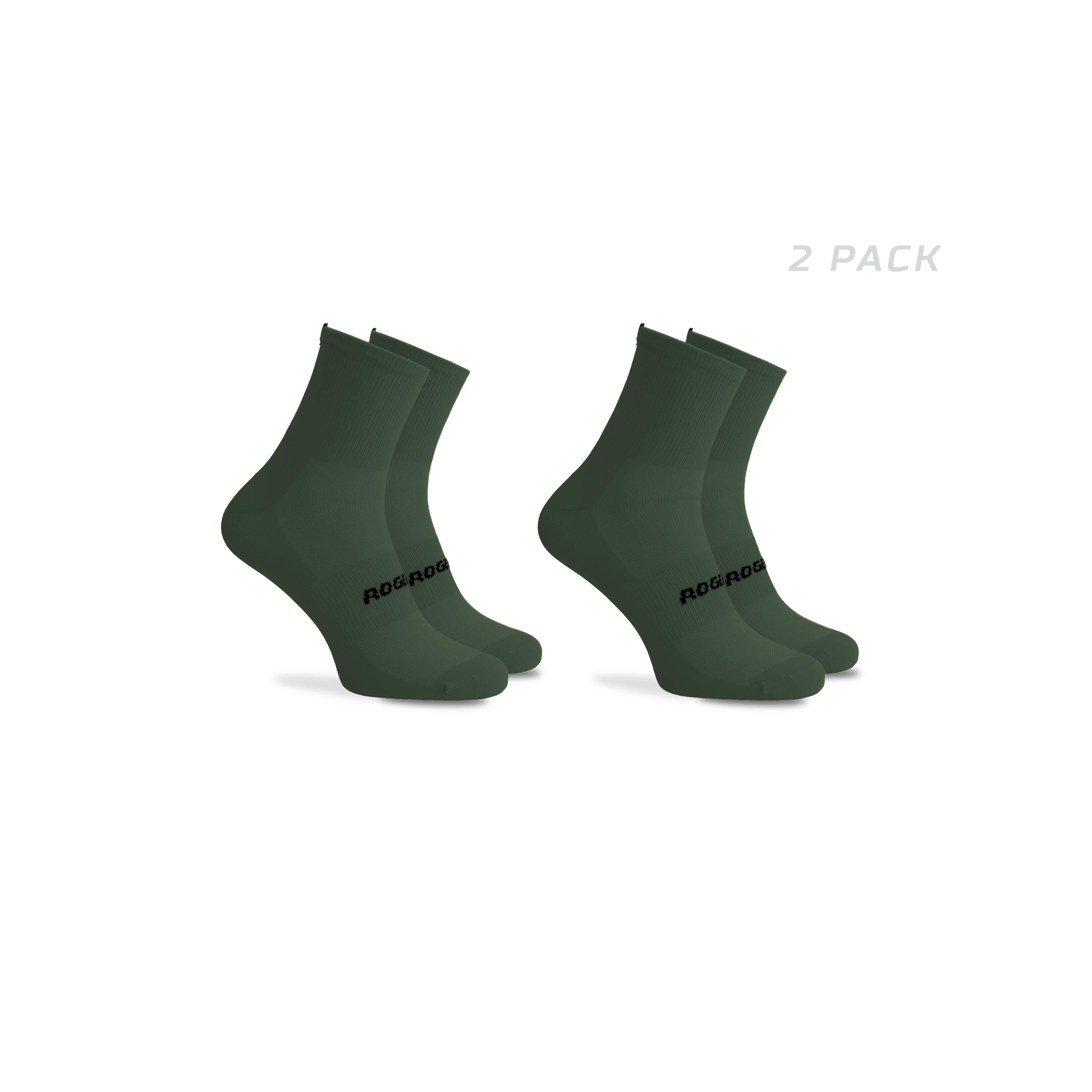2-Pack Essential Fietssokken - Legergroen