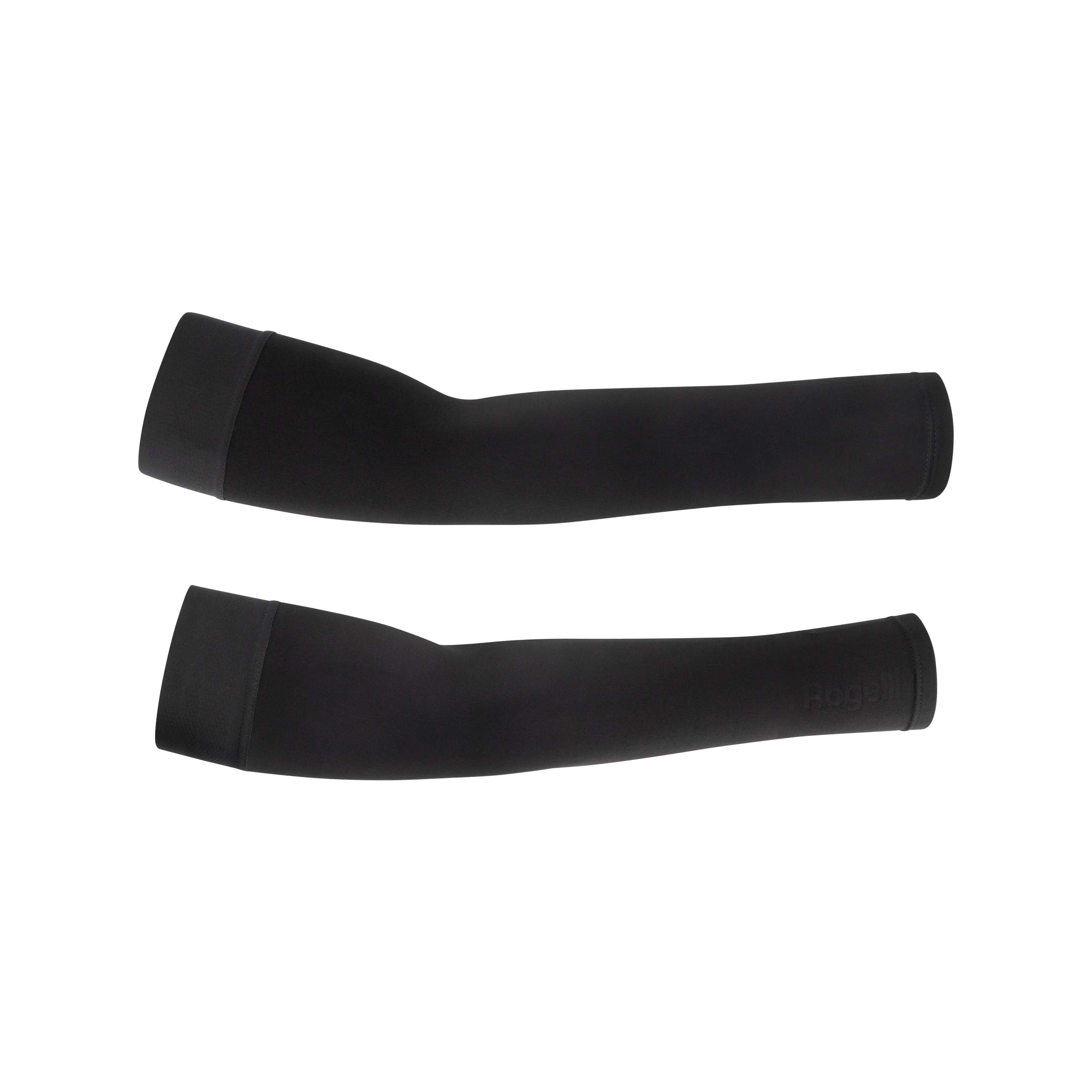 Rogelli Essential arm warmer unisex zwart voorkant. 