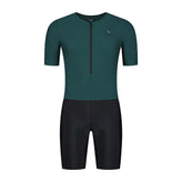 Florida Short Sleeve Triathlon Suit - Black/Teal