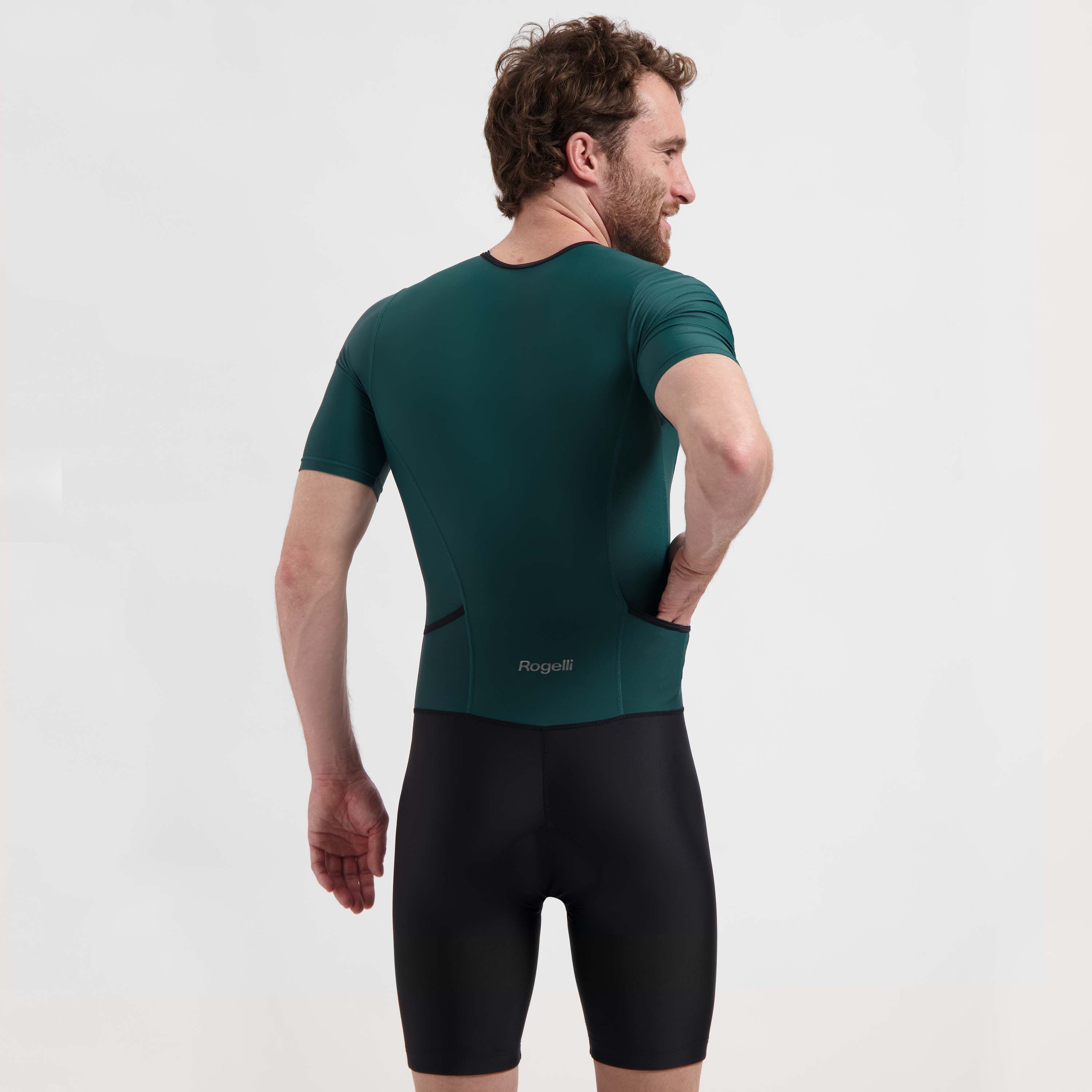 Florida Short Sleeve Triathlon Suit - Black/Teal
