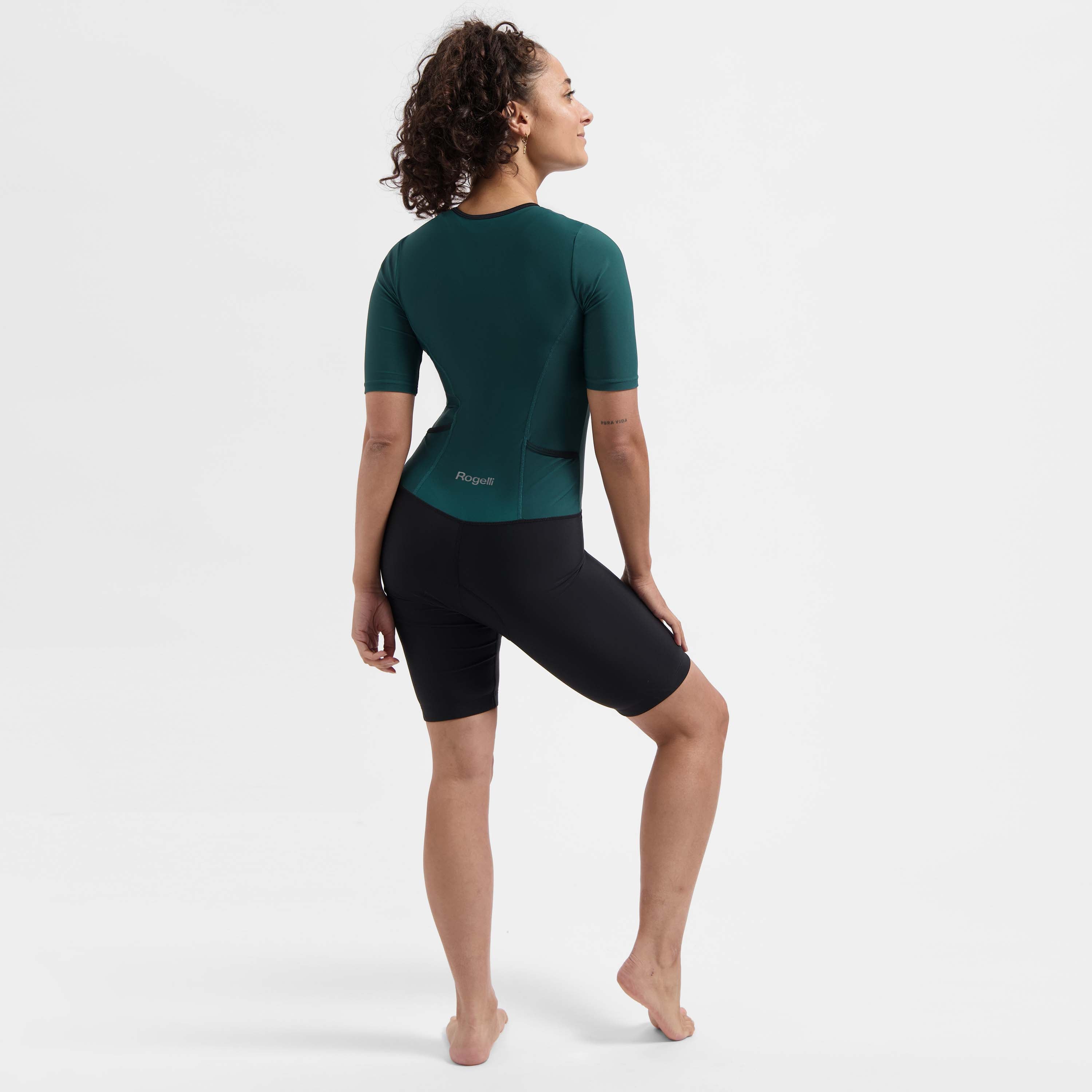 Florida Short Sleeve Triathlon Suit - Black/Teal