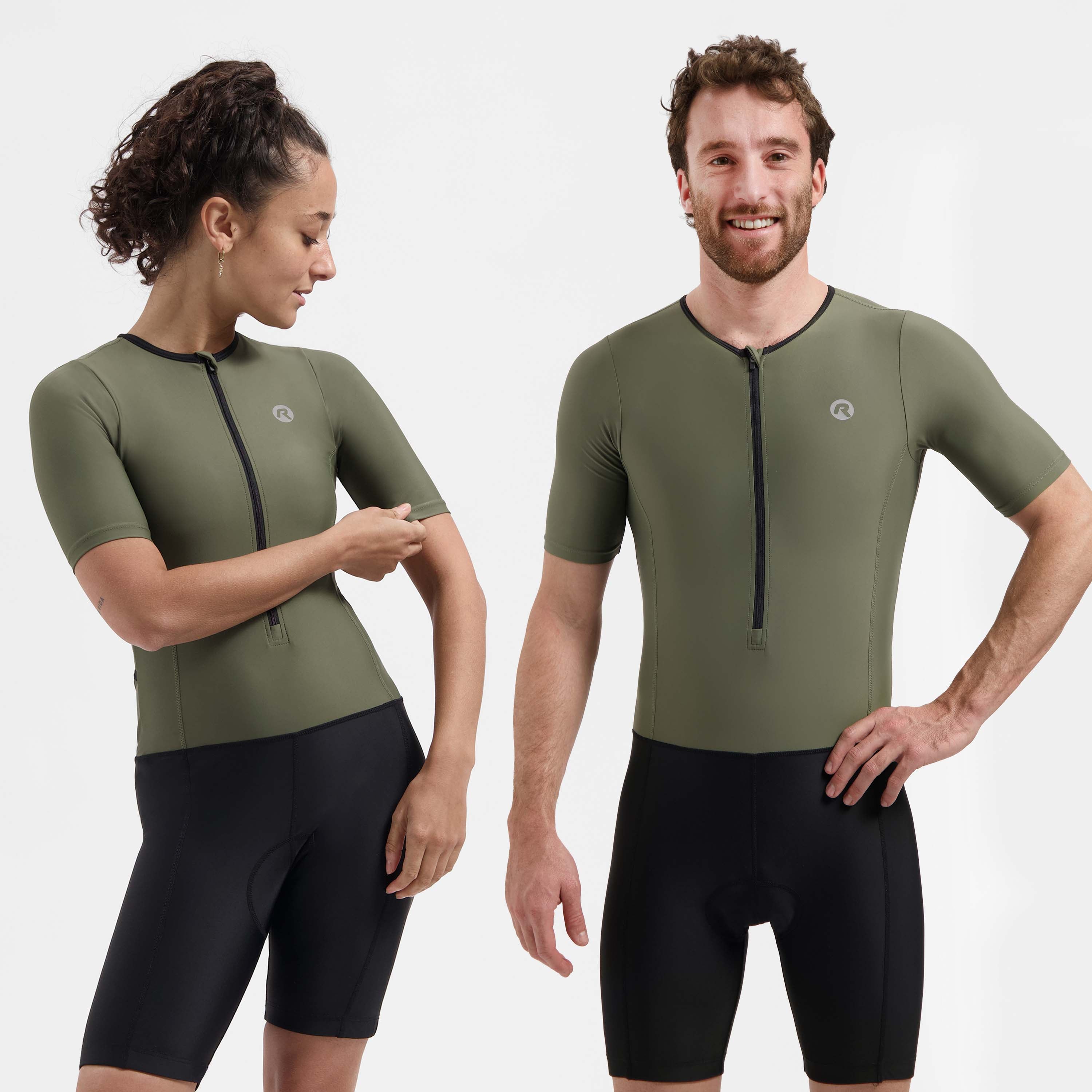 Florida Triathlon Pak Korte Mouw - Zwart/Legergroen