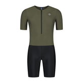 Florida Short Sleeve Triathlon Suit - Black/Army Green
