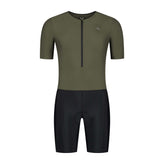 Florida Short Sleeve Triathlon Suit - Black/Army Green