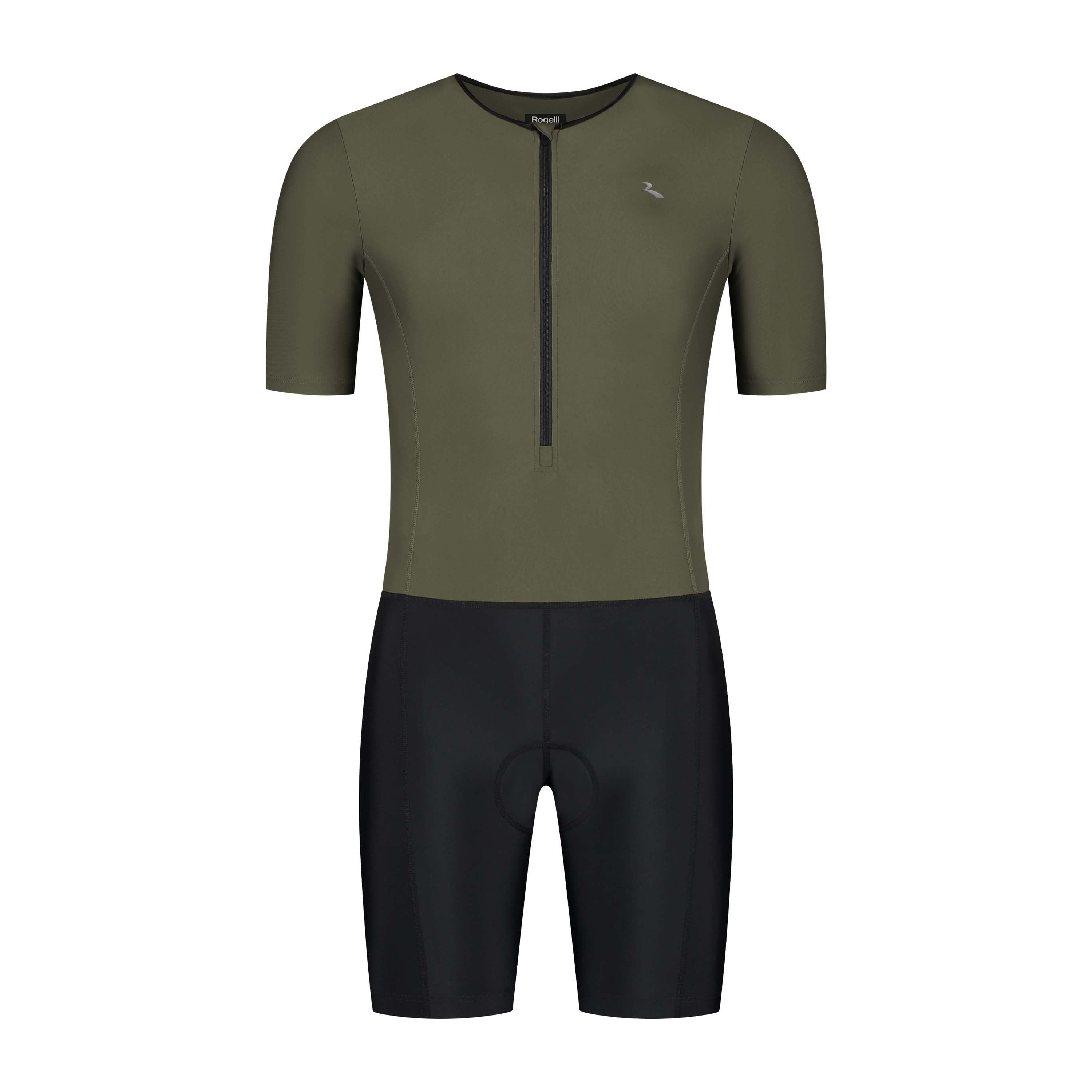Florida Short Sleeve Triathlon Suit - Black/Army Green