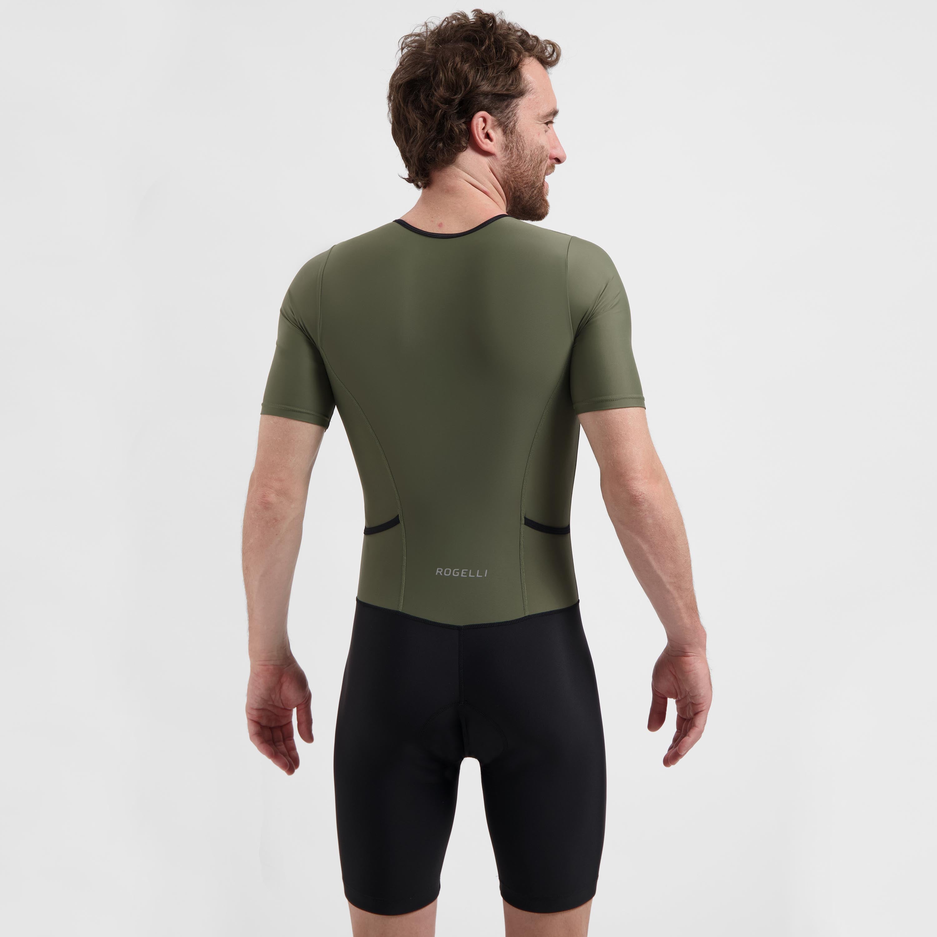 Florida Short Sleeve Triathlon Suit - Black/Army Green