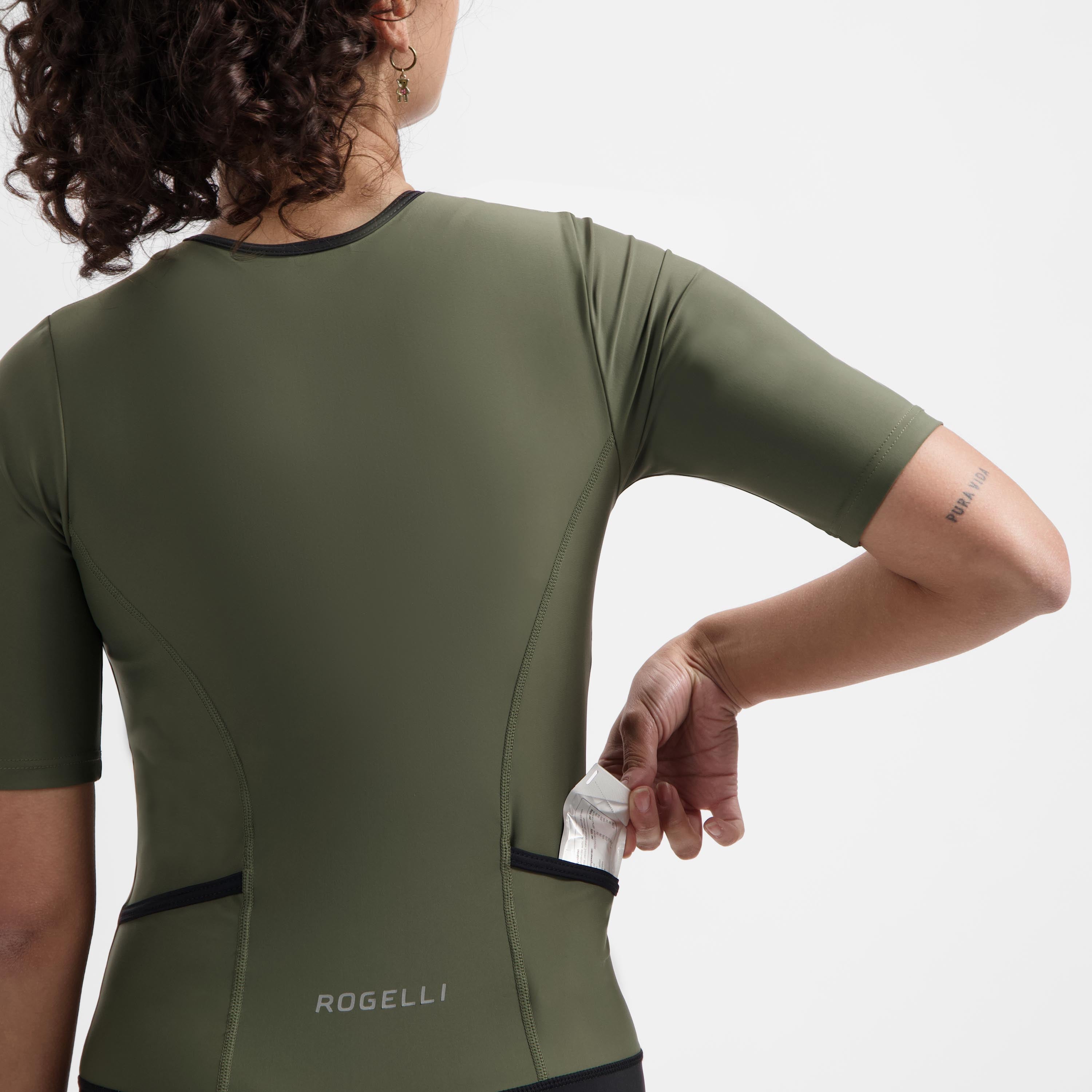 Florida Short Sleeve Triathlon Suit - Black/Army Green