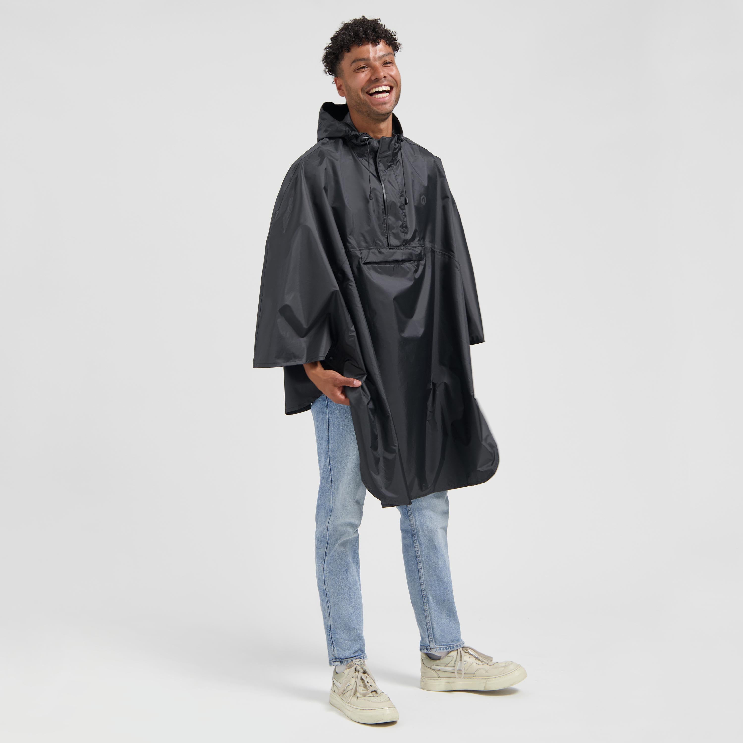 Commuter Core Regenponcho Unisex - Zwart