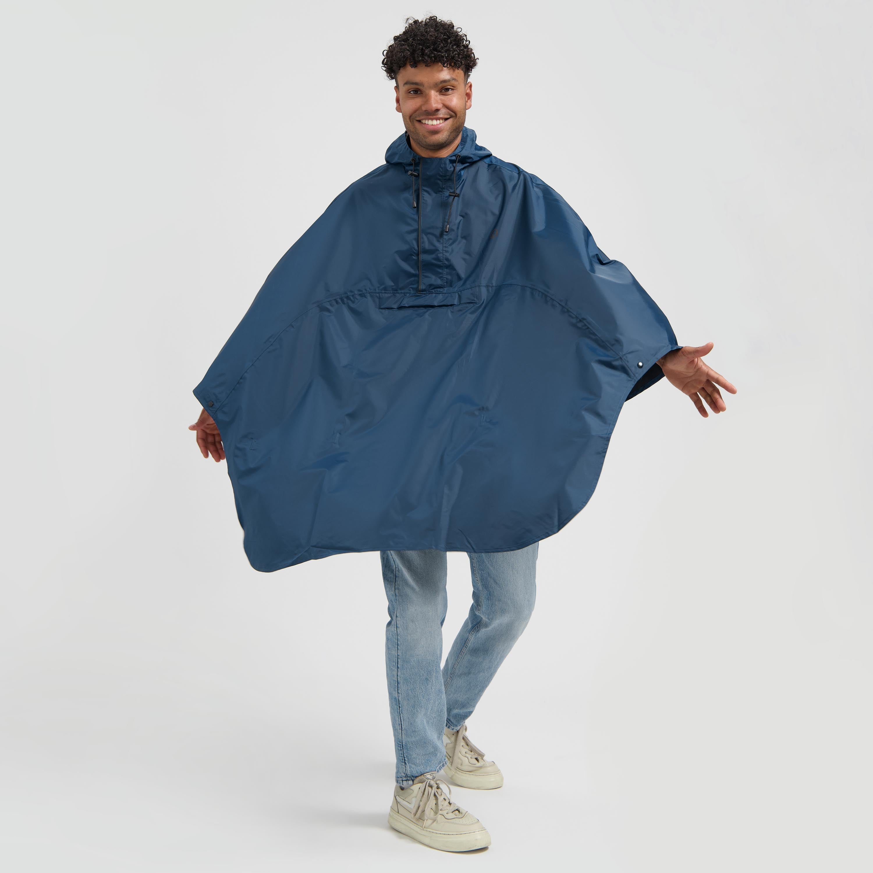 Commuter Core Regenponcho Unisex - Donkerblauw/Zwart