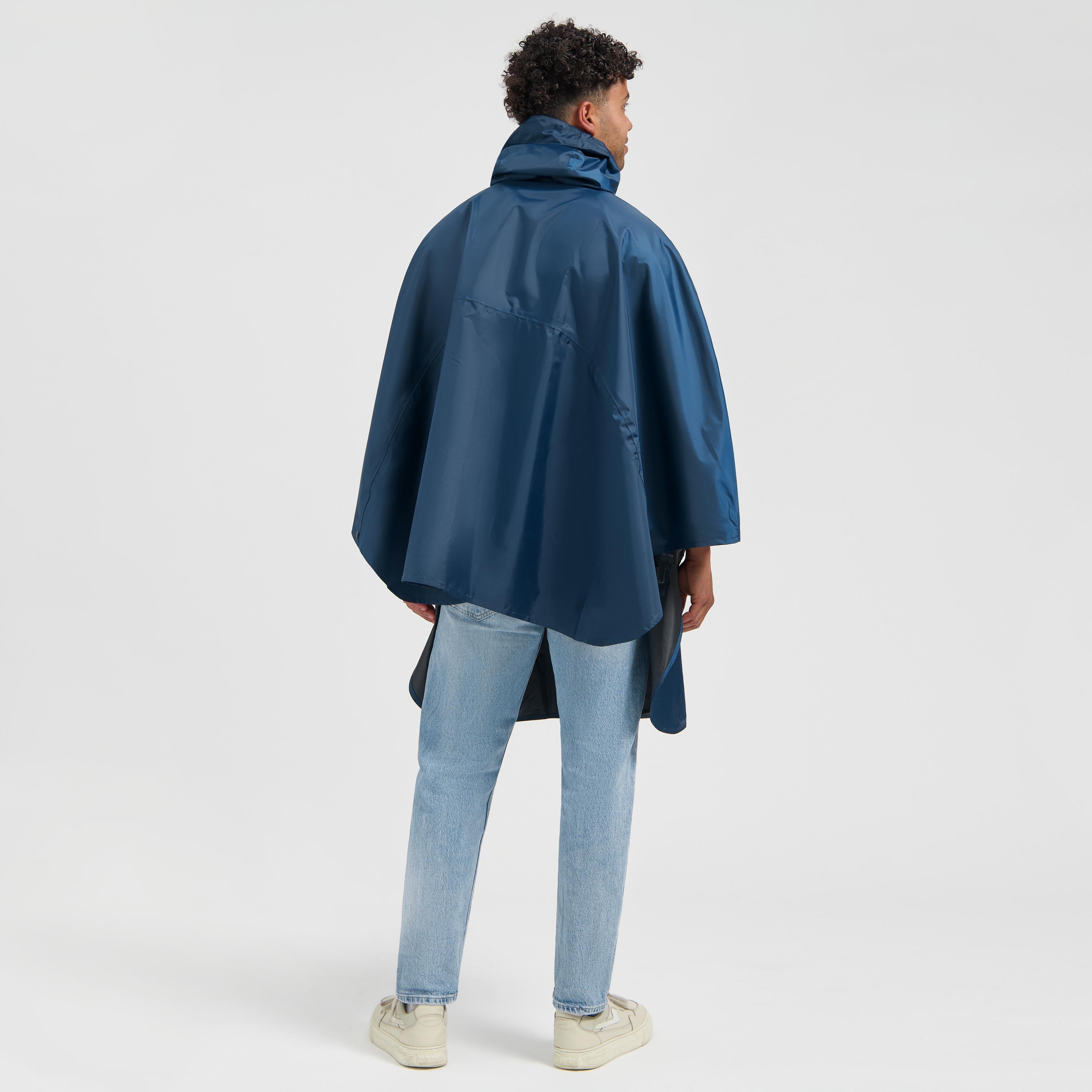 Commuter Core Regenponcho Unisex - Donkerblauw/Zwart