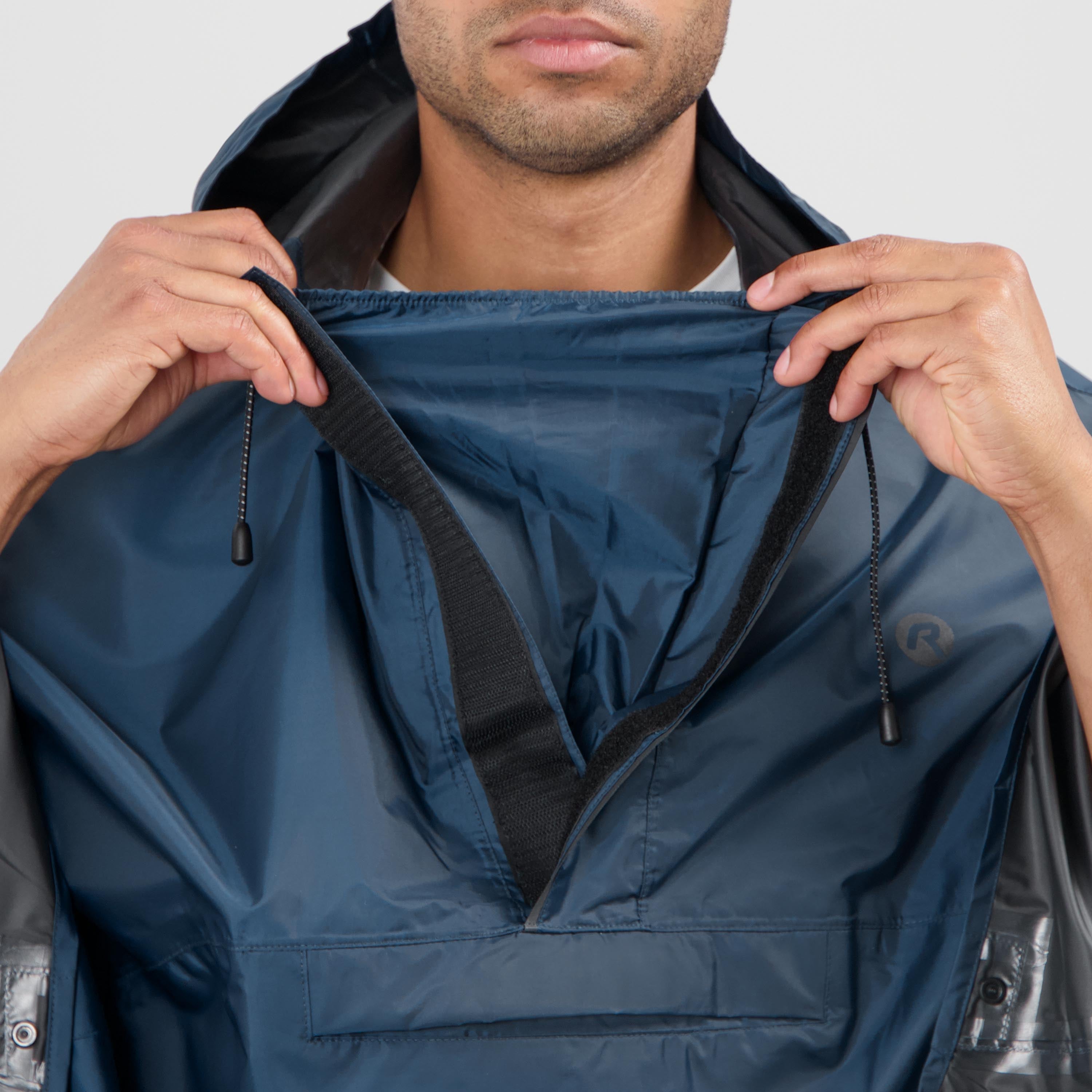 Commuter Core Regenponcho Unisex - Donkerblauw/Zwart