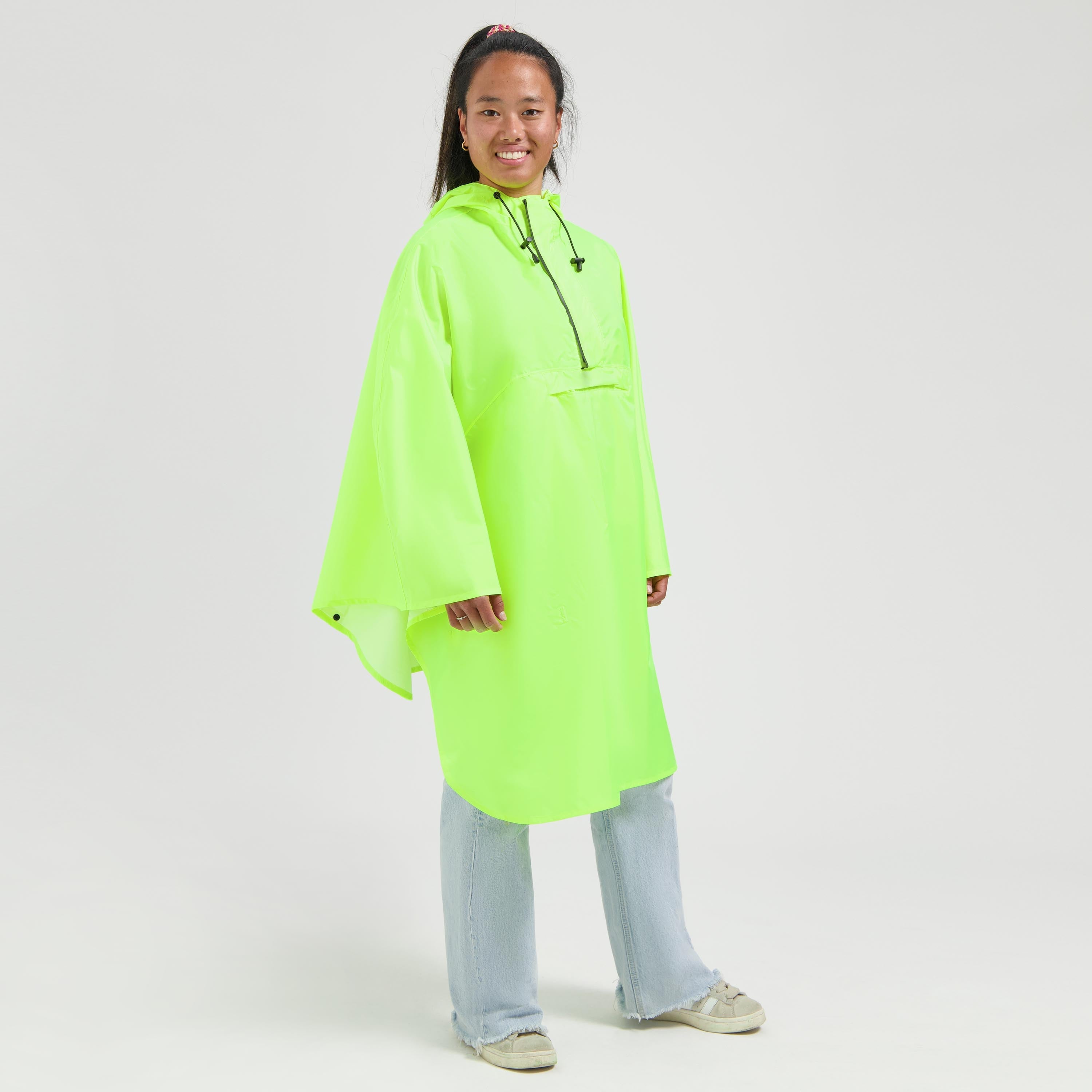 Commuter Core Regenponcho Unisex - Neon Geel