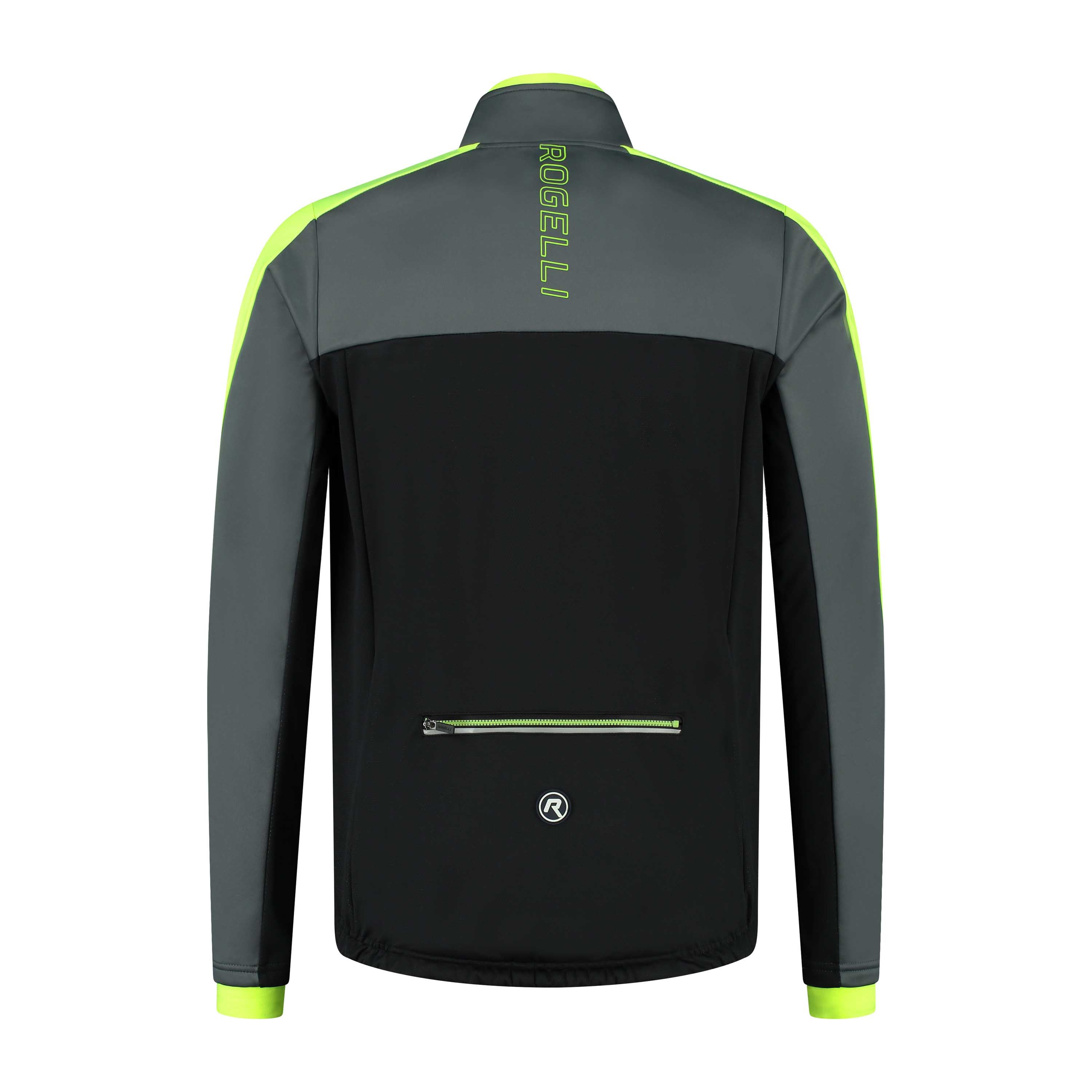 Freeze Winter Bicycle Jacket Men - black/gray/neon yellow