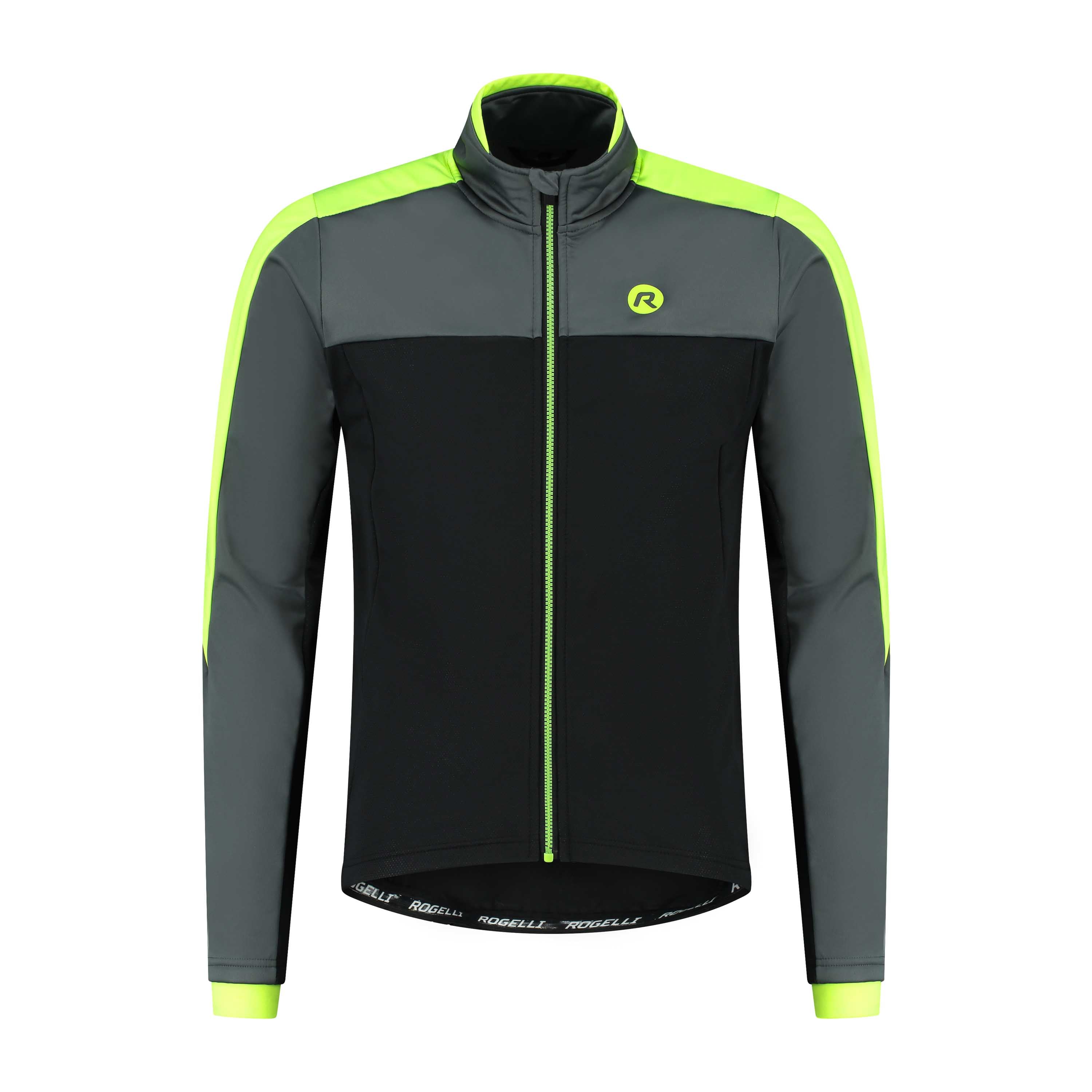 Freeze Winter Bicycle Jacket Men - black/gray/neon yellow