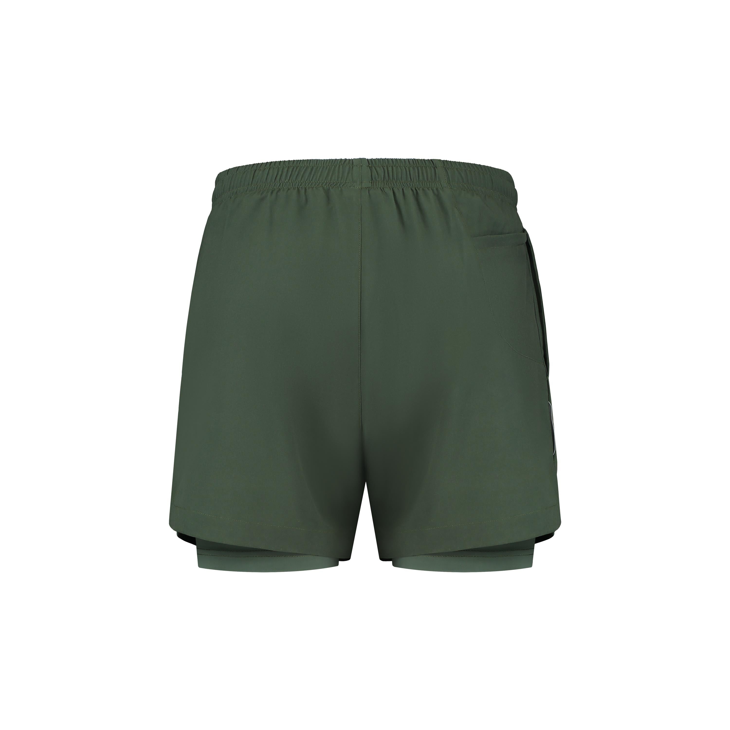 Essential 2-in-1 running shorts Men - Army green