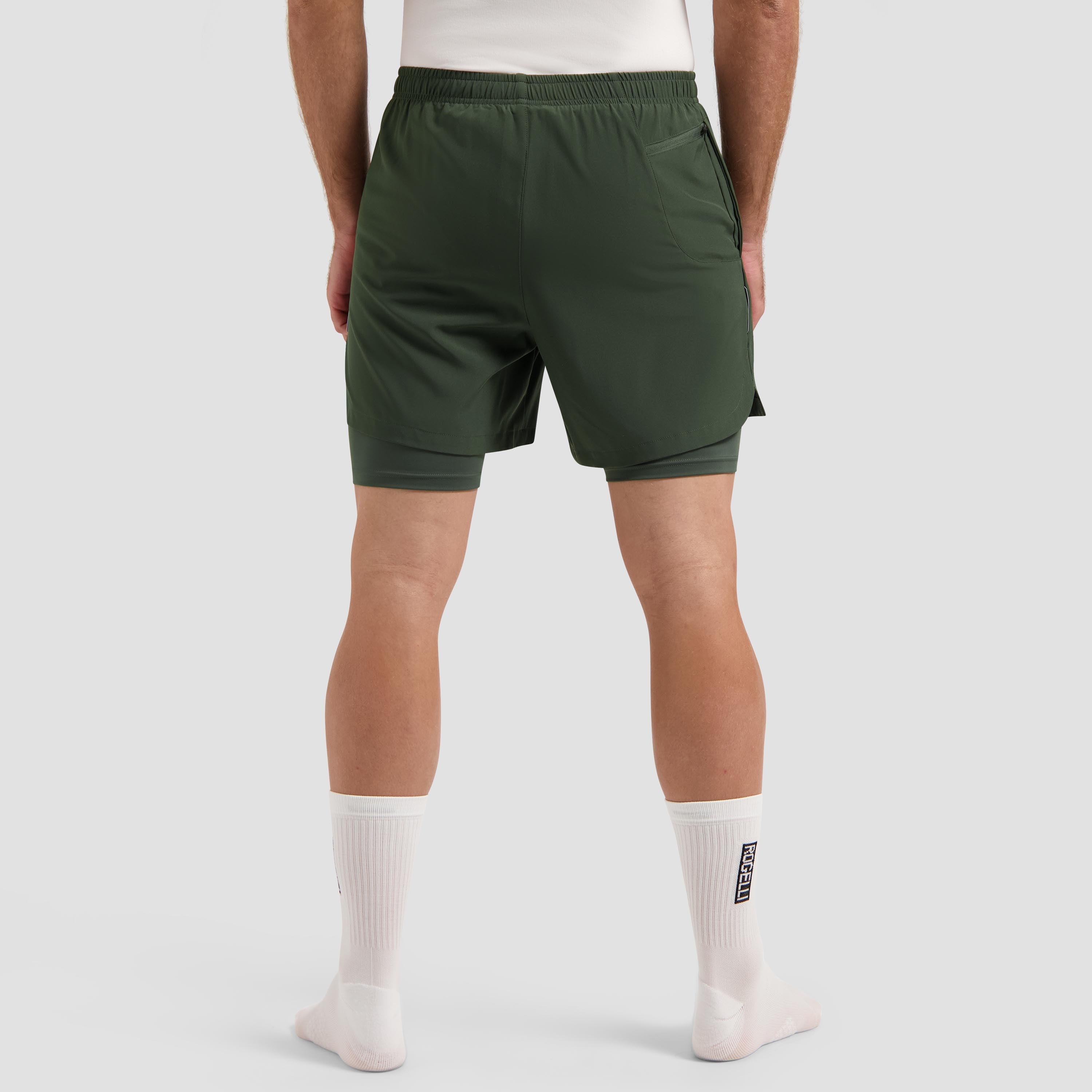 Essential 2-in-1 running shorts Men - Army green