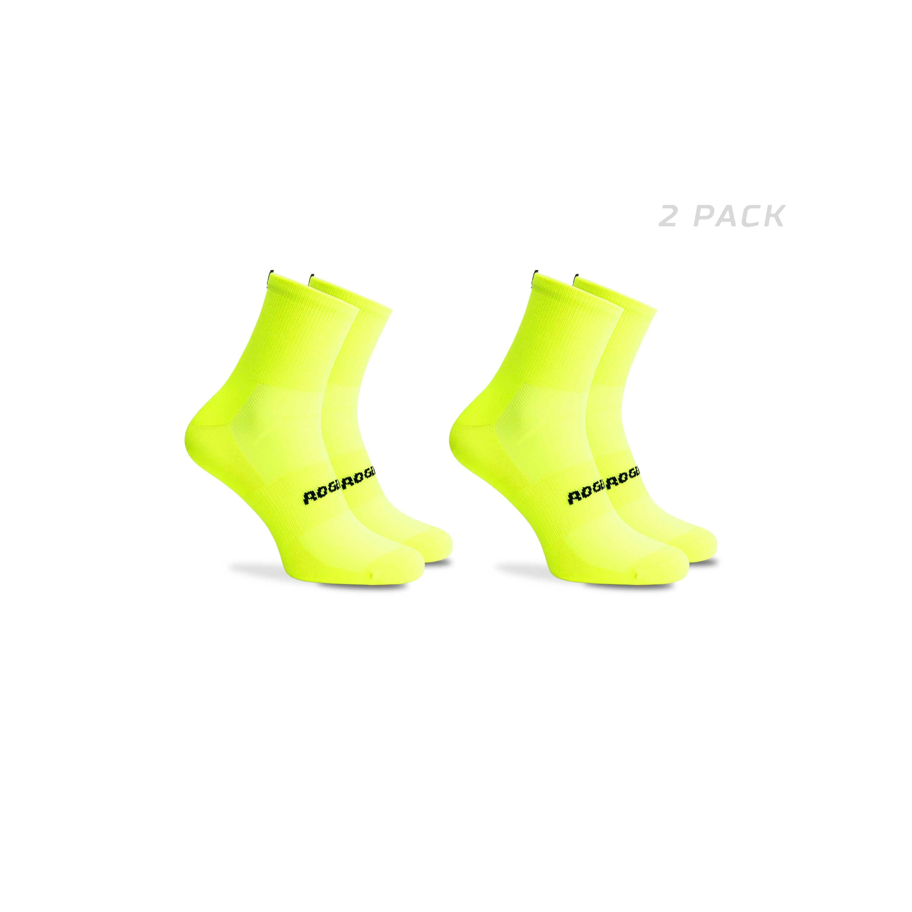 2-pack Essential Bicycle socks - Neon Geel