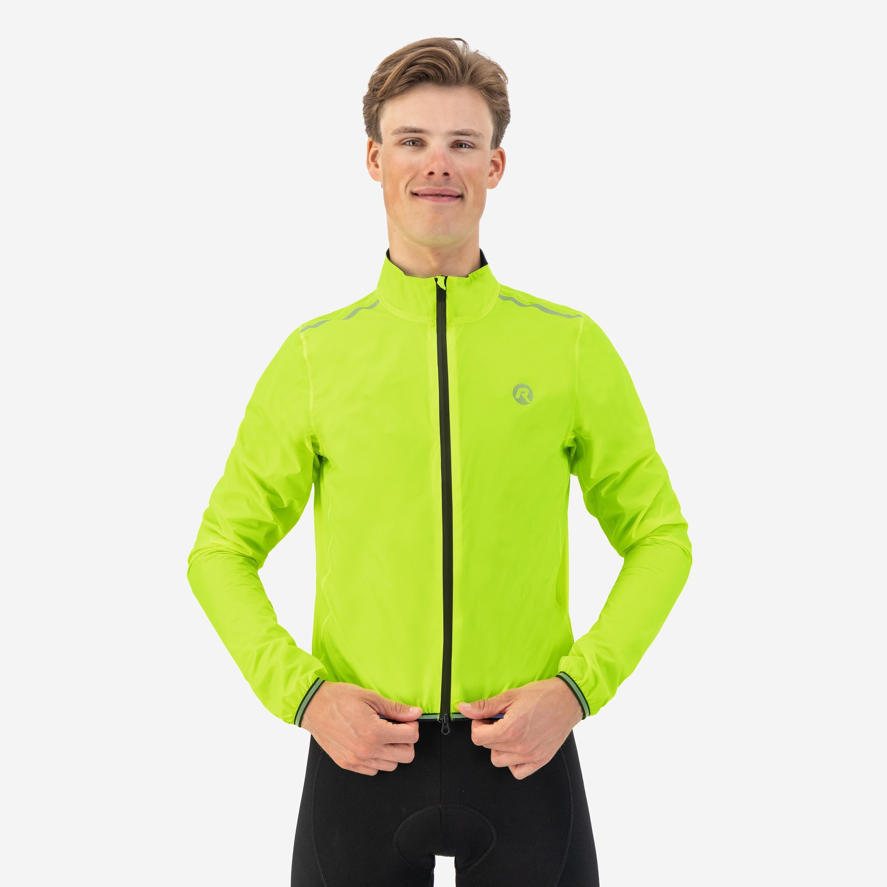 Essential Rain jacket Men - Neon yellow