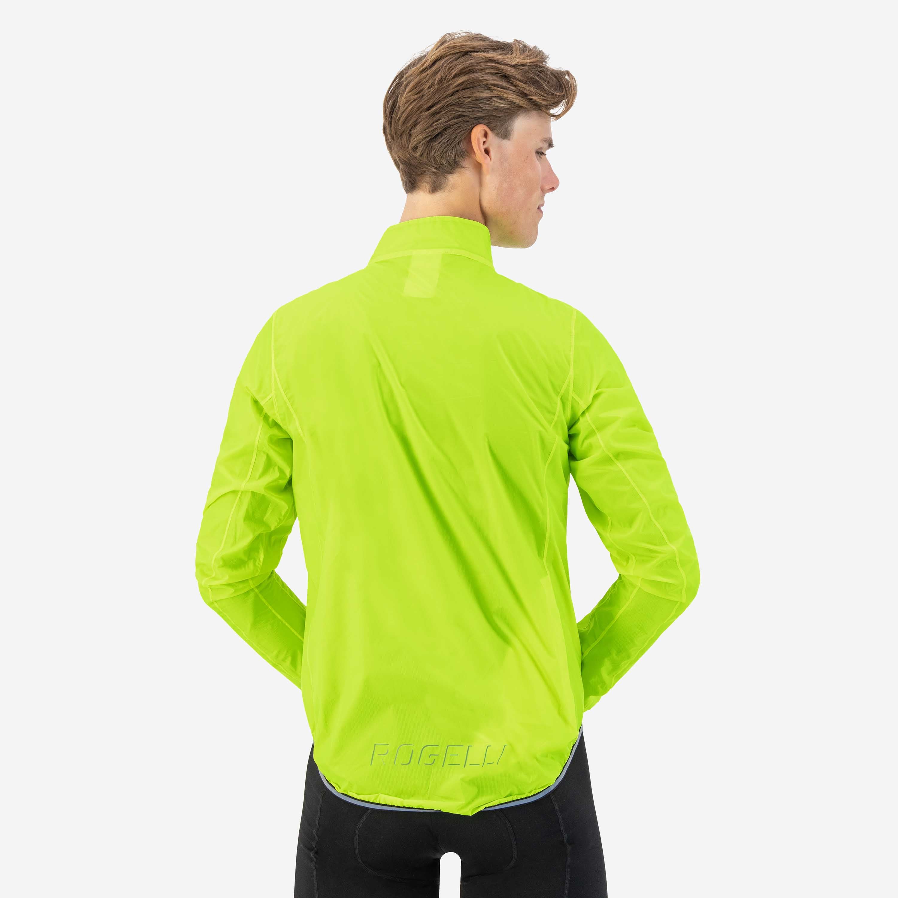Essential Rain jacket Men - Neon yellow