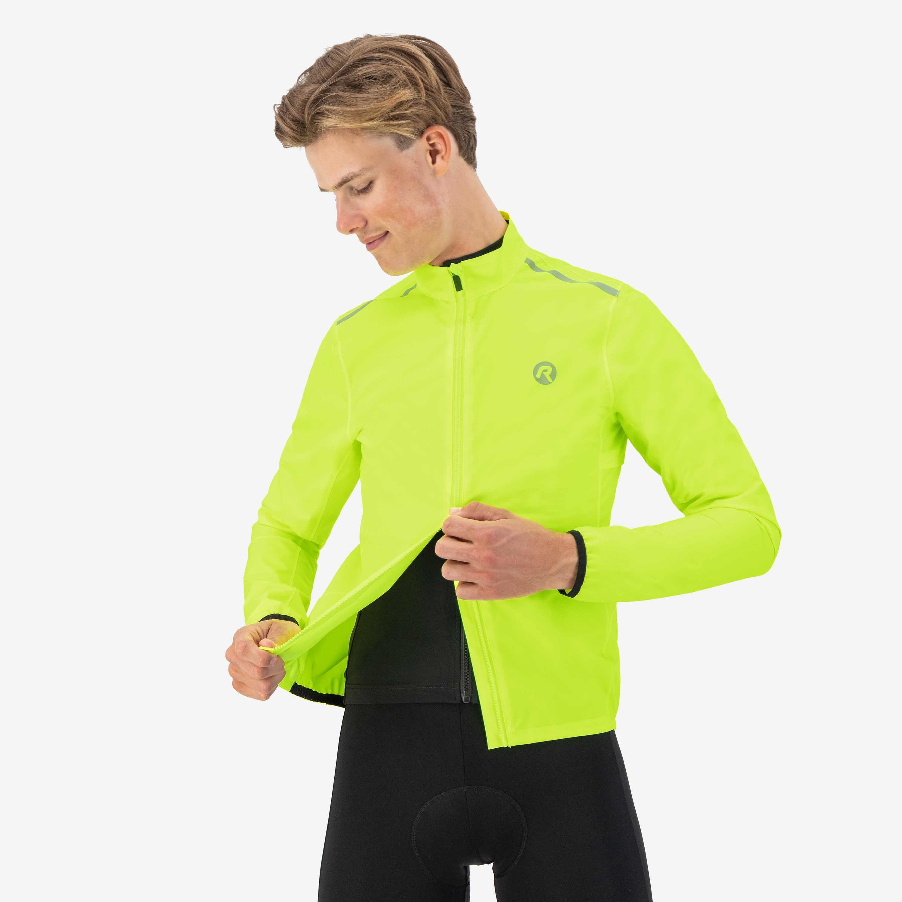 Distance rain jacket Men - Neon yellow